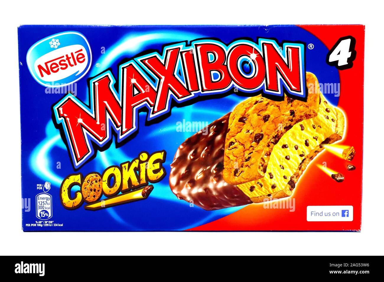 MAXIBON Ice Cream. Maxibon is a brand of Nestlé Stock Photo