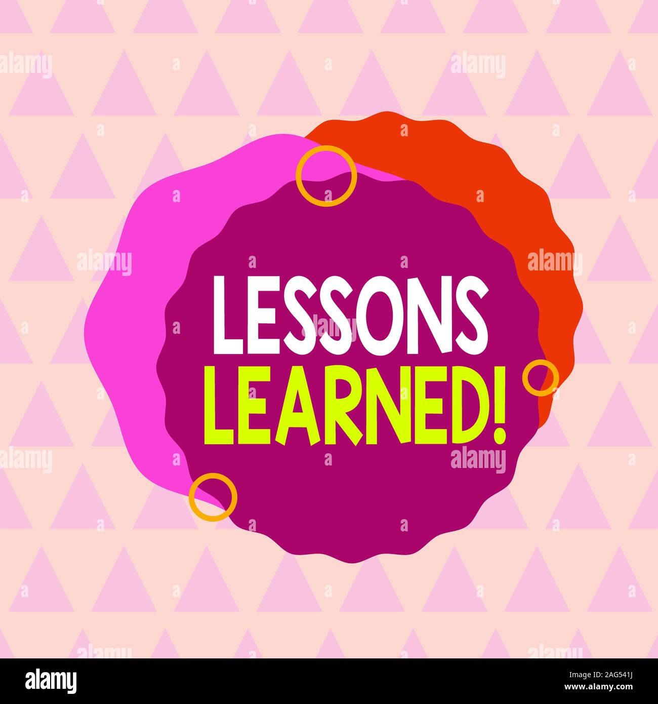Text sign showing Lessons Learned. Business photo text experiences ...