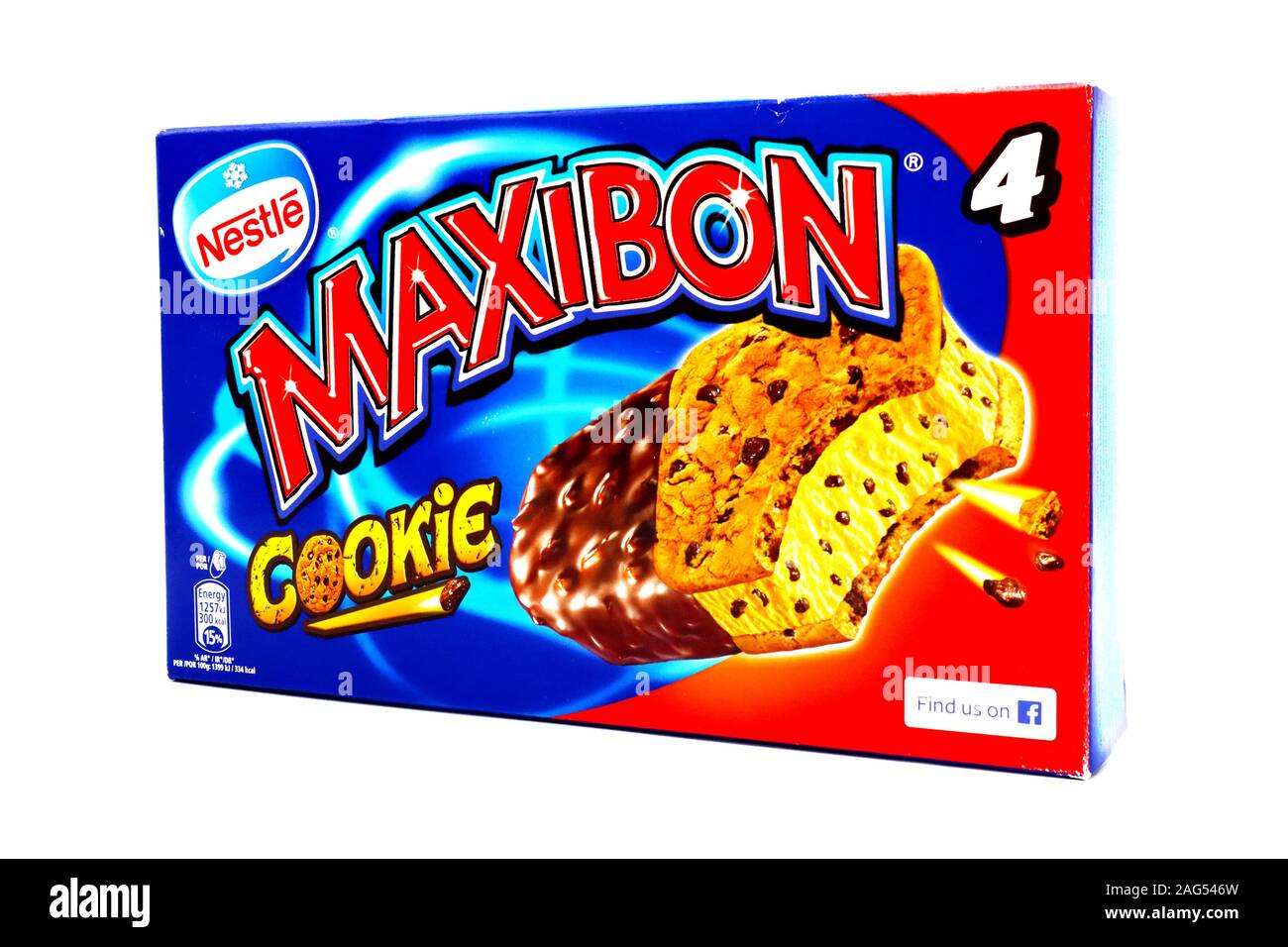 MAXIBON Ice Cream. Maxibon is a brand of Nestlé Stock Photo