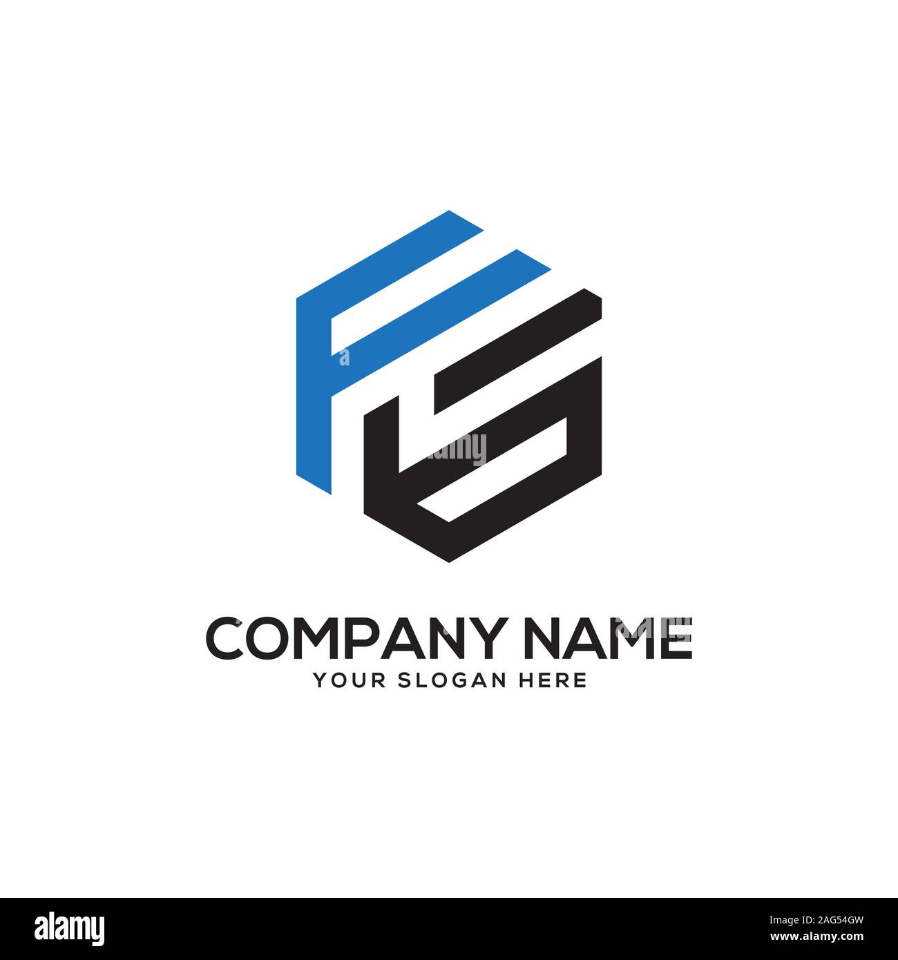EB initial letter Logo Inspiration, E and B combination logo vector with hexagonal idea Stock Vector