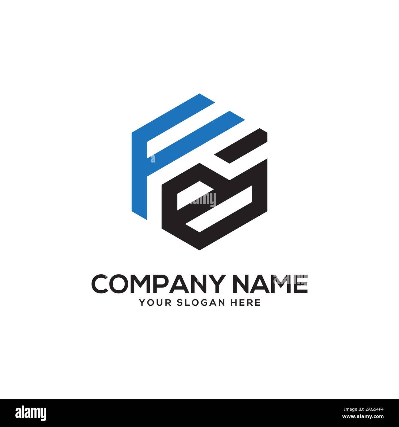 EB initial letter Logo Inspiration, E and B combination logo vector with hexagonal idea Stock Vector