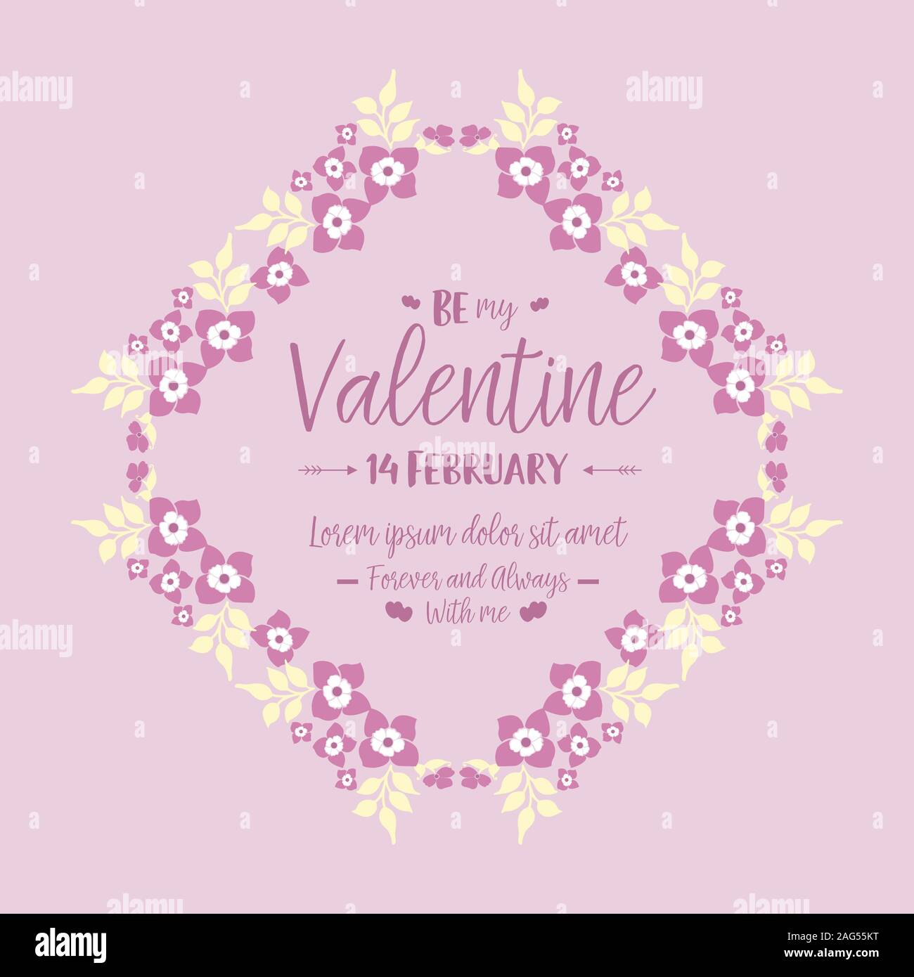 Beautiful floral frame wallpaper, for greeting card happy valentine ...