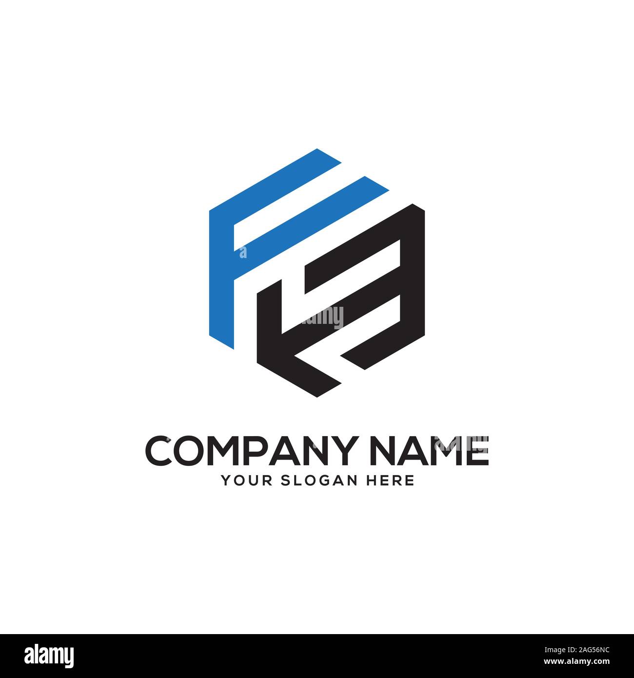 EH initial letter Logo Inspiration, E and H combination logo vector with hexagonal idea Stock Vector