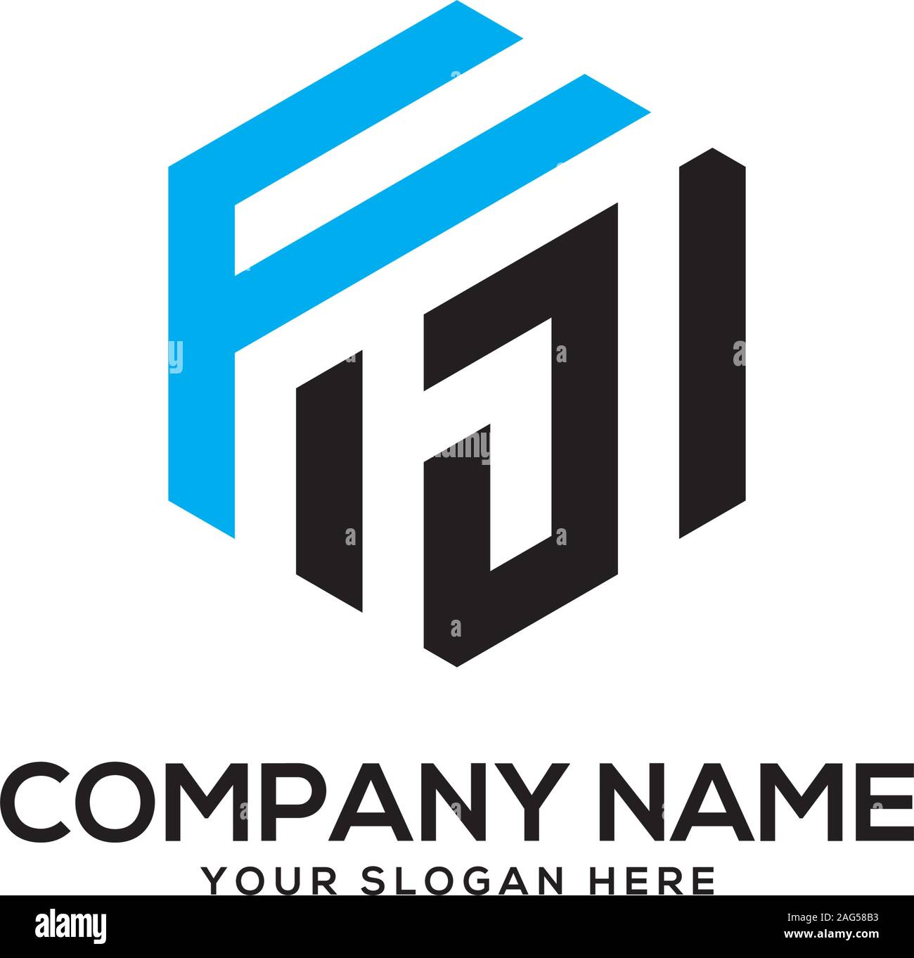 fj logo designs template Stock Vector