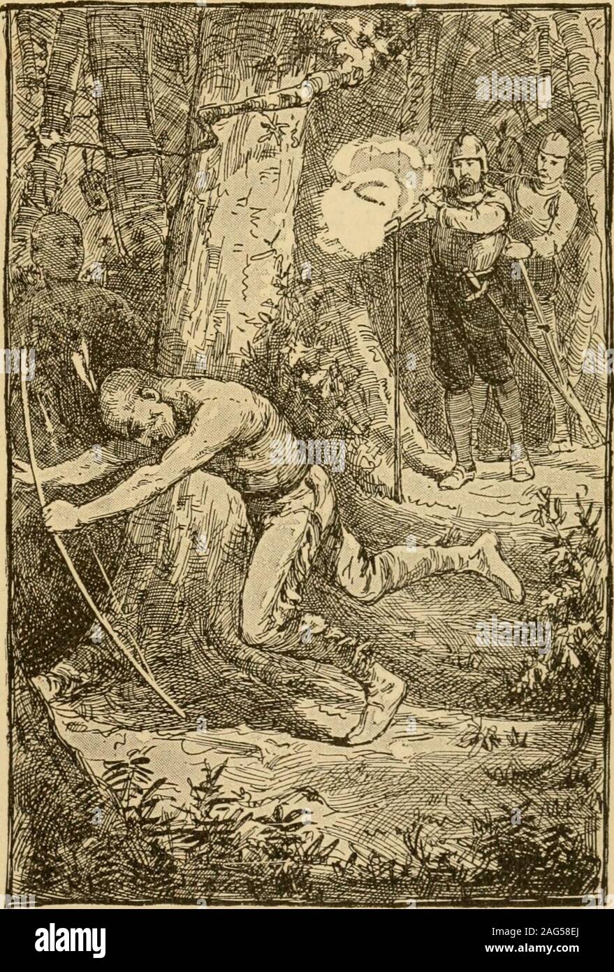 . Stories of the three Americas. Their discovery and settlement. TRADING WITH THE INDIANS. THE INDIANS AND THE EARLY COLONISTS 195 We are the best of friends, said the Puritan, on tne way tochurch, musket in hand. The very best, said the Indian, hiding his bow and arrowunder his blanket. We will always deal fairly with the Indian, said all thewhite men, stealingthe Indians land,without offeringany equivalent. es. fairly said the chiefs,Bmoking the pipe ofpeace, while hiswarriors were put-ting on the warpaint. We desireonly the highestgood for the poor savage, said the. white man, sellingthem w Stock Photo