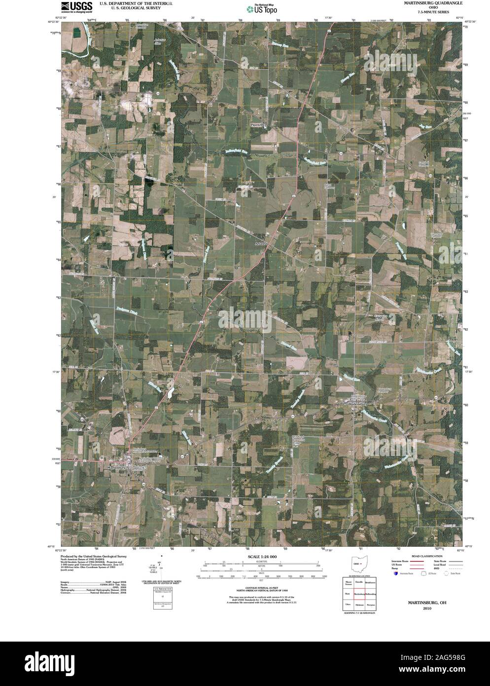 Map of martinsburg ohio hires stock photography and images Alamy