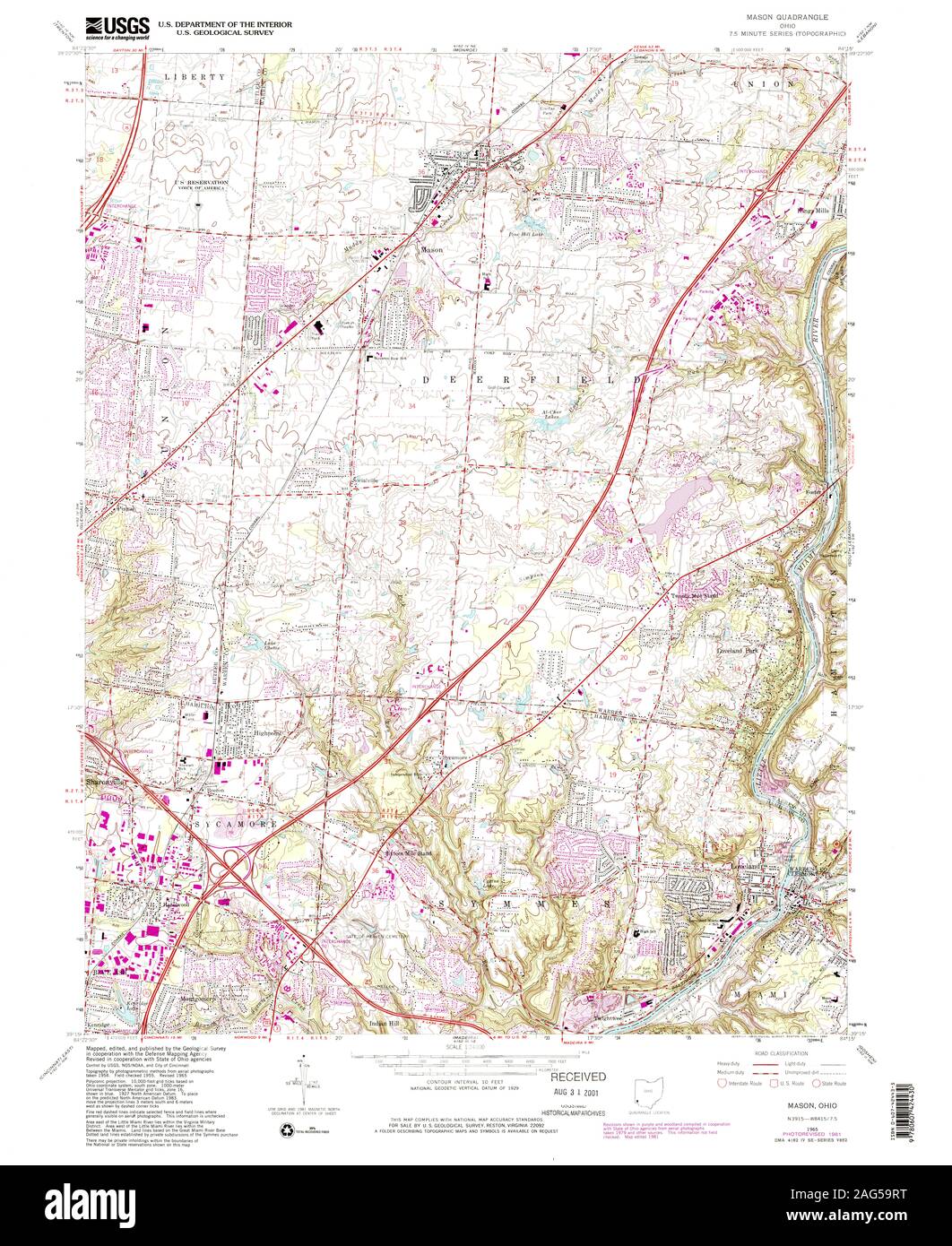 Mason ohio map hi-res stock photography and images - Alamy