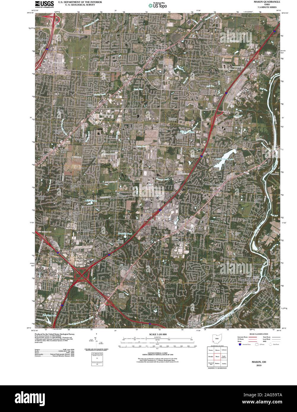 Mason ohio map hires stock photography and images Alamy