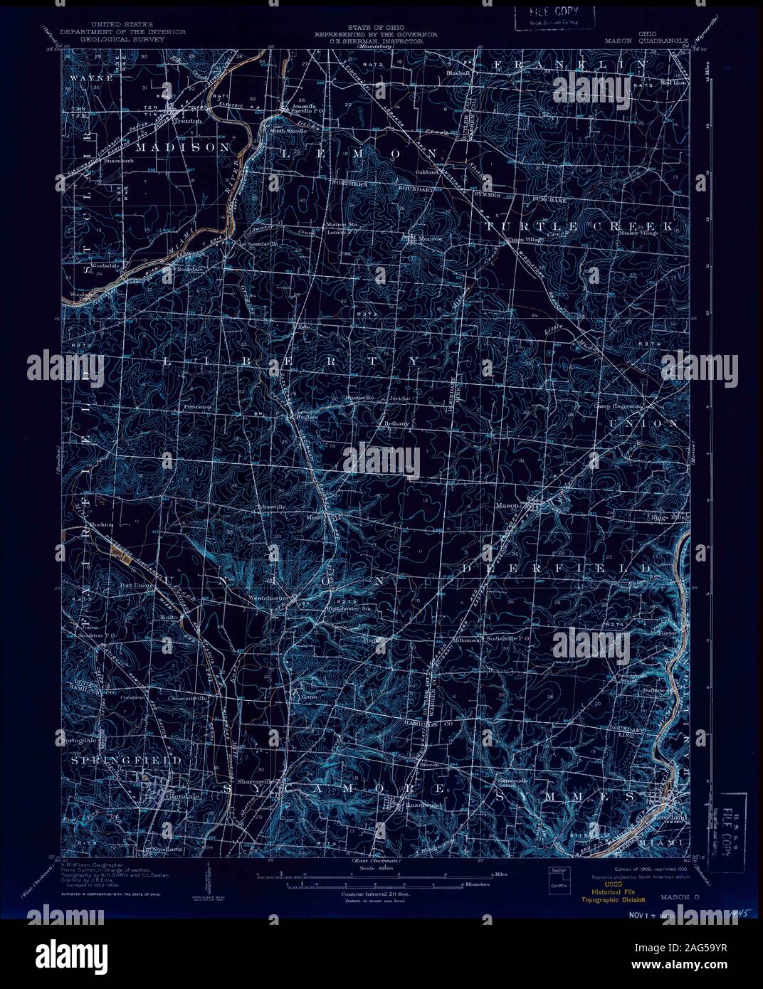 Mason ohio map hires stock photography and images Alamy