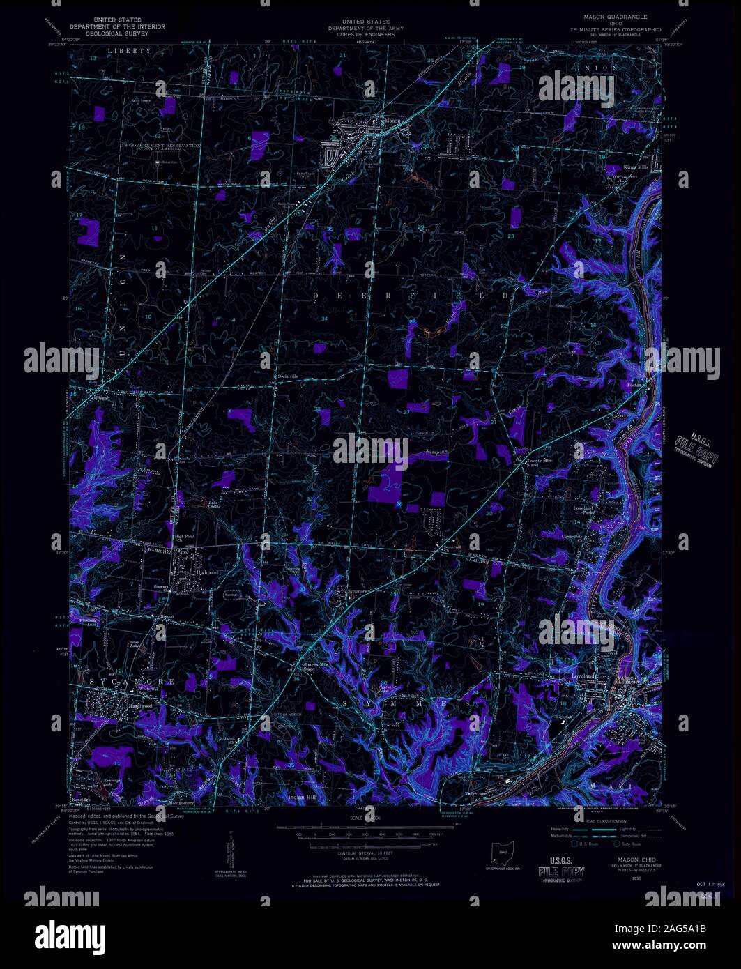 Mason ohio map hires stock photography and images Alamy
