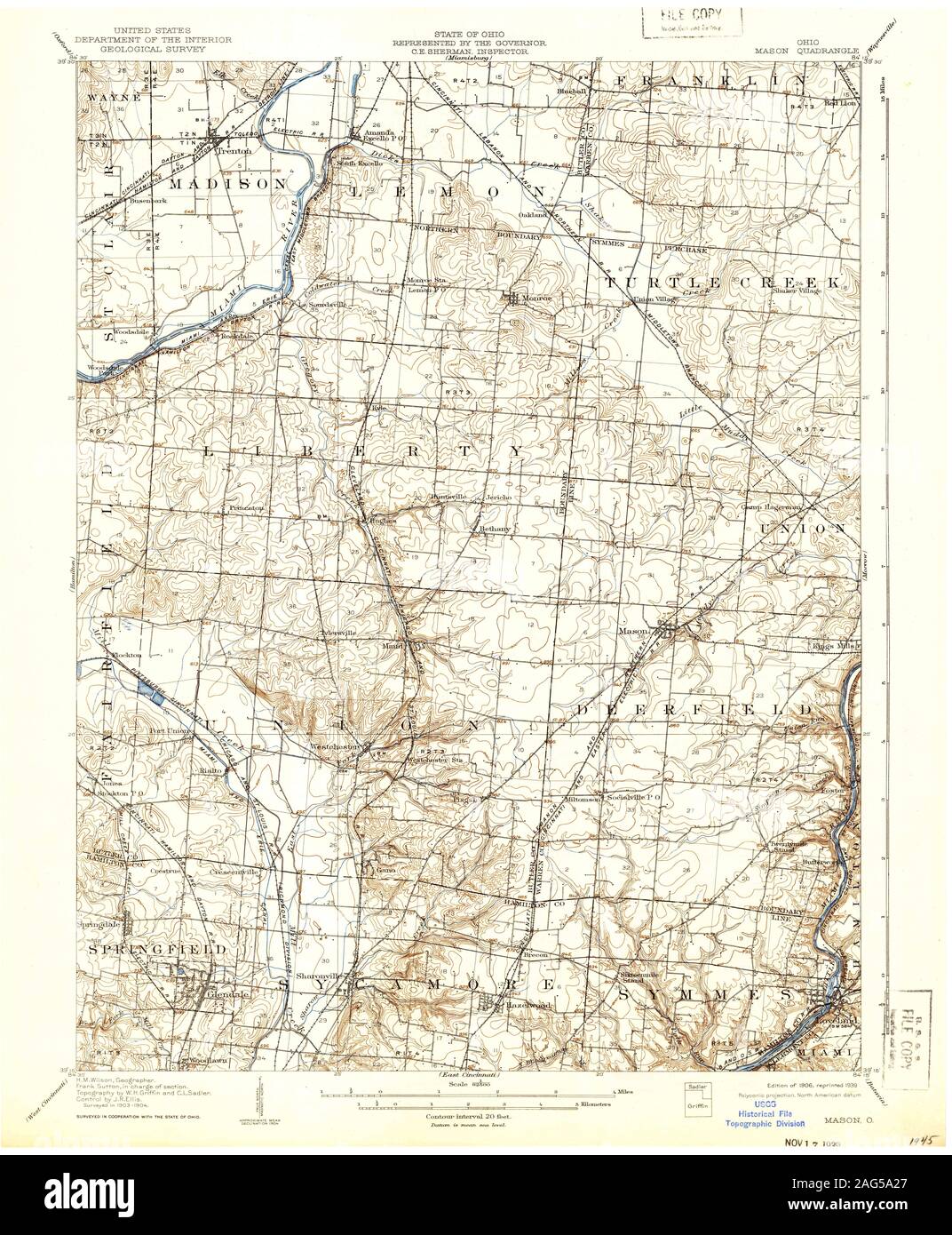 Mason ohio map hi-res stock photography and images - Alamy
