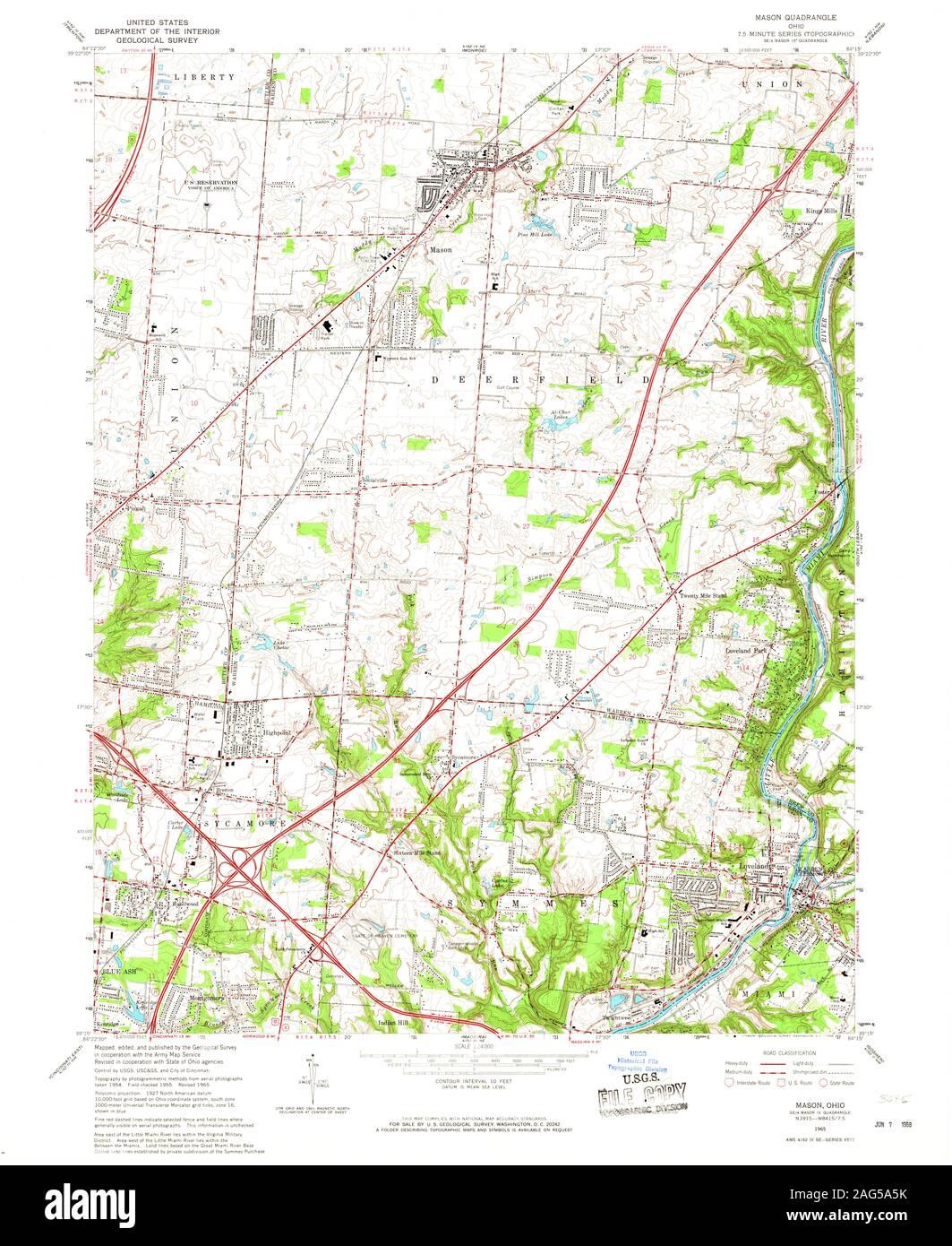 Mason ohio map hires stock photography and images Alamy