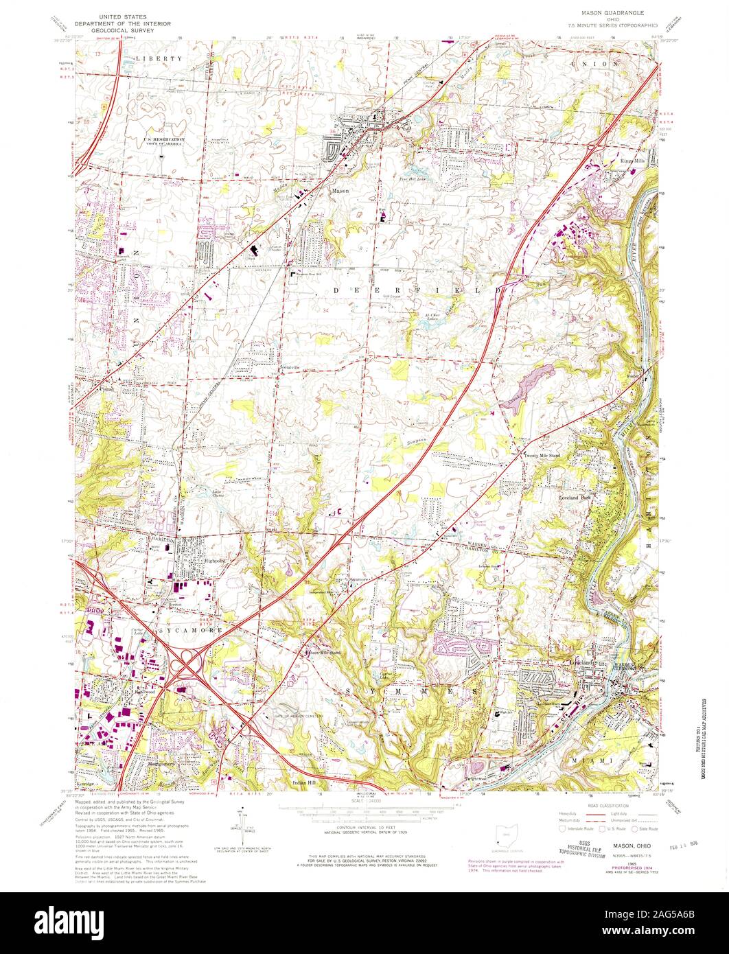 Mason ohio map hires stock photography and images Alamy