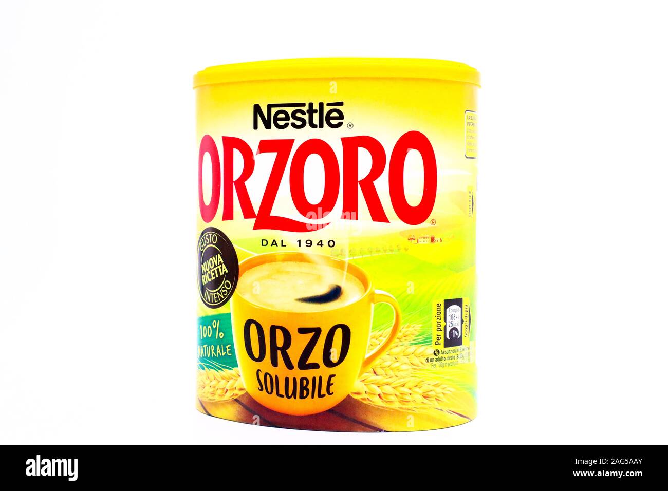 Orzoro Nestlé Instant Soluble Barley Stock Photo - Alamy