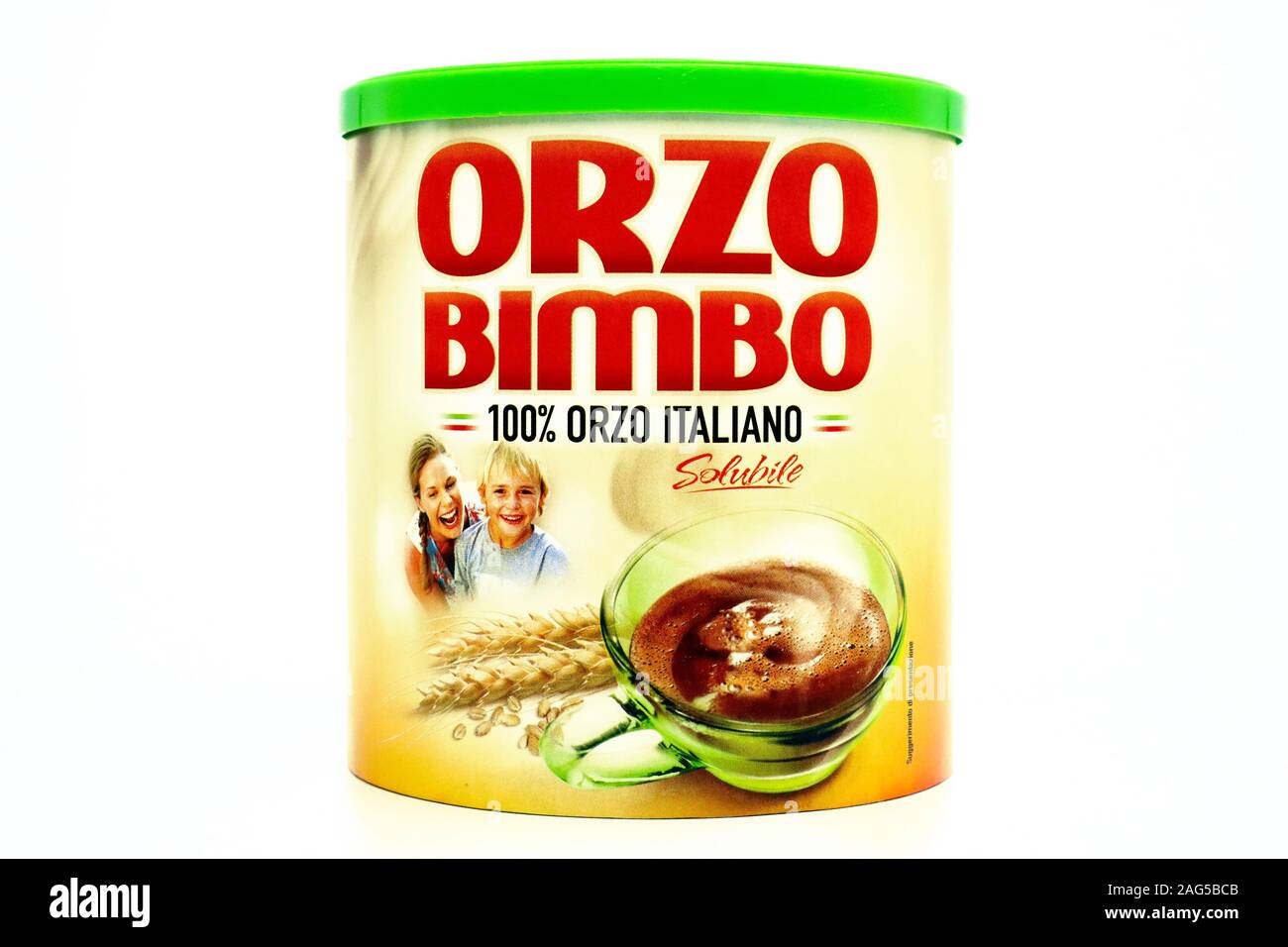 Orzo Bimbo 100% Italian Instant Soluble Barley Stock Photo - Alamy