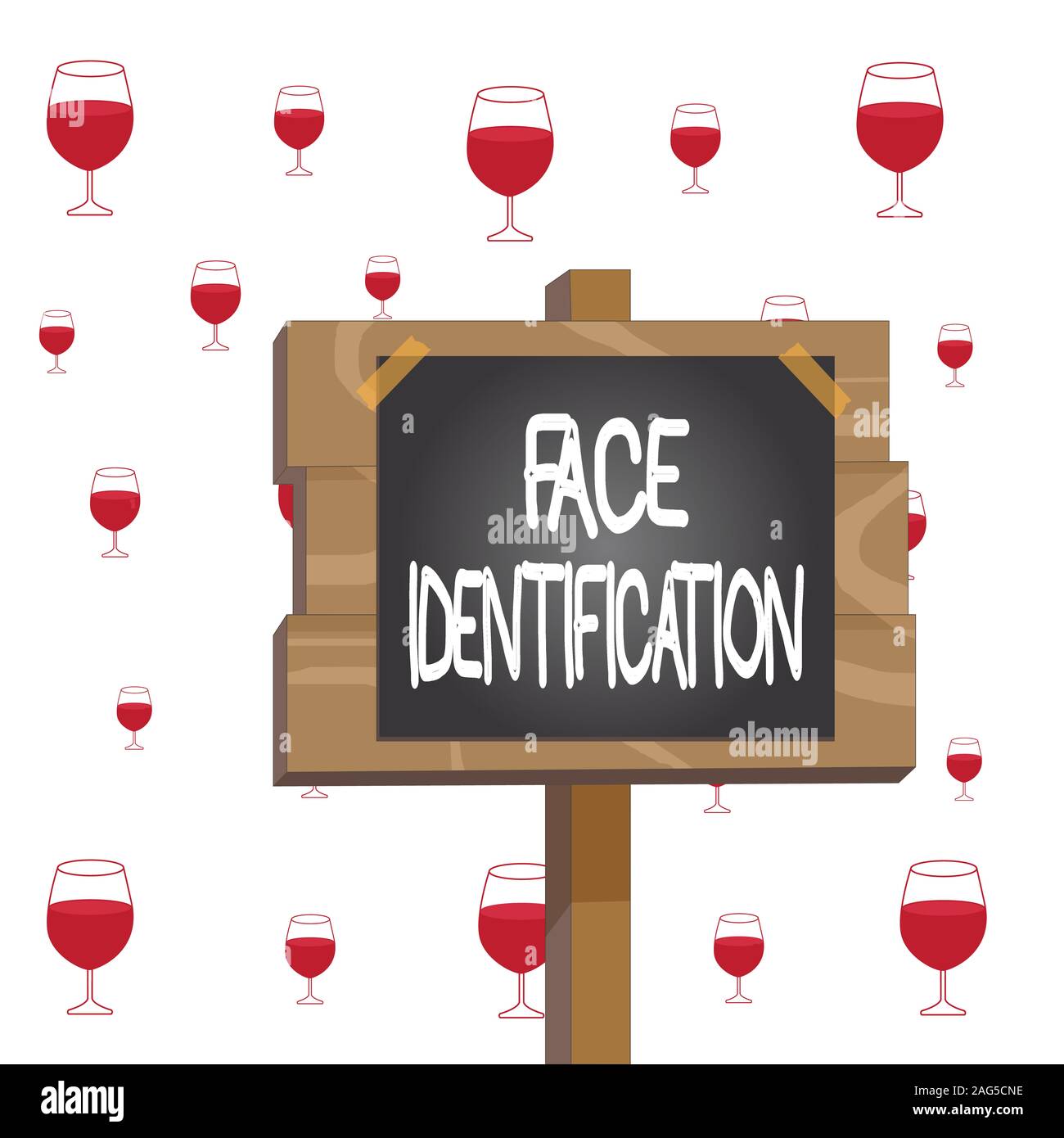 Text sign showing Face Identification. Business photo showcasing analyzing patterns based on the demonstrating s is facial contours Wood plank wooden Stock Photo
