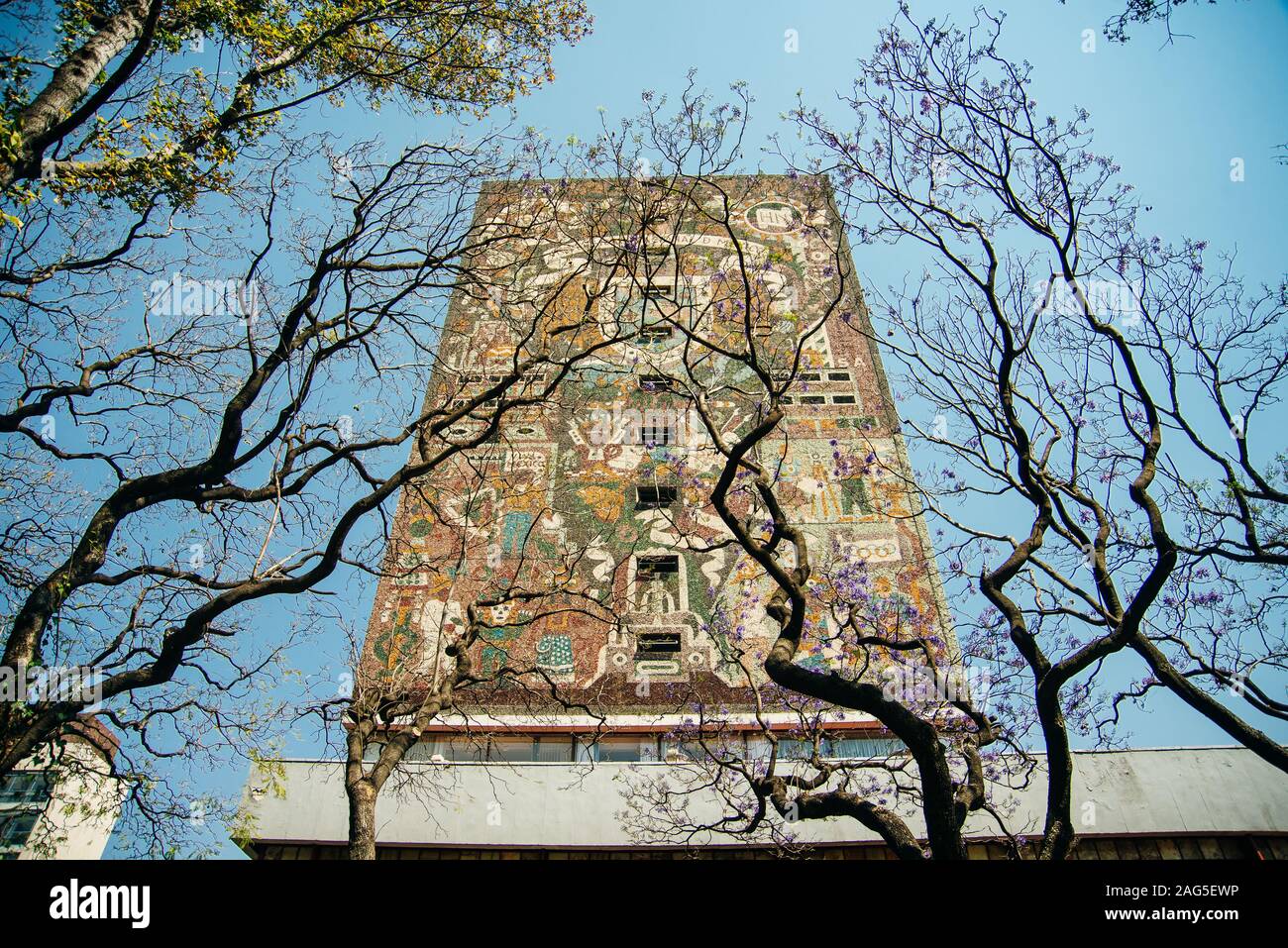 Central University City Campus of the Universidad Nacional Autonoma de Mexico UNAM - UNESCO World Heritage Site Stock Photo
