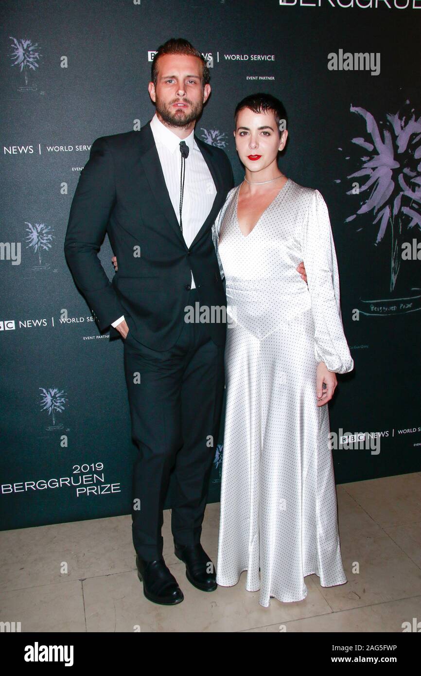 New York, NY - December 16, 2019: Nico Tortorella and Bethany C. Meyers