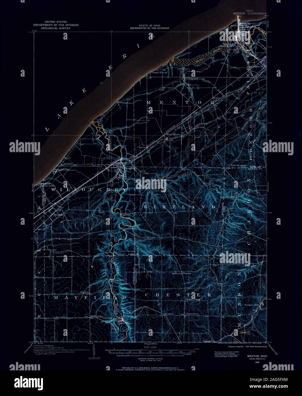 Mentor ohio map hires stock photography and images Alamy
