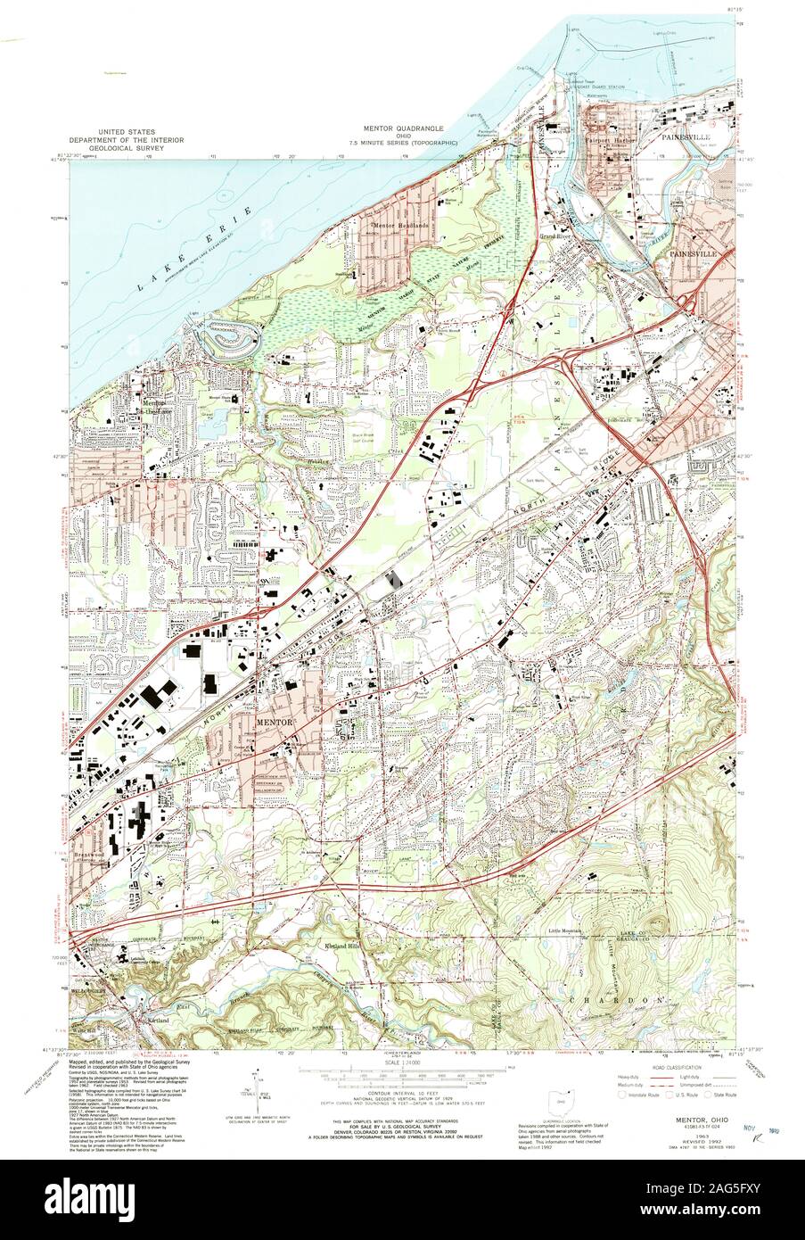 Mentor ohio map Cut Out Stock Images & Pictures Alamy
