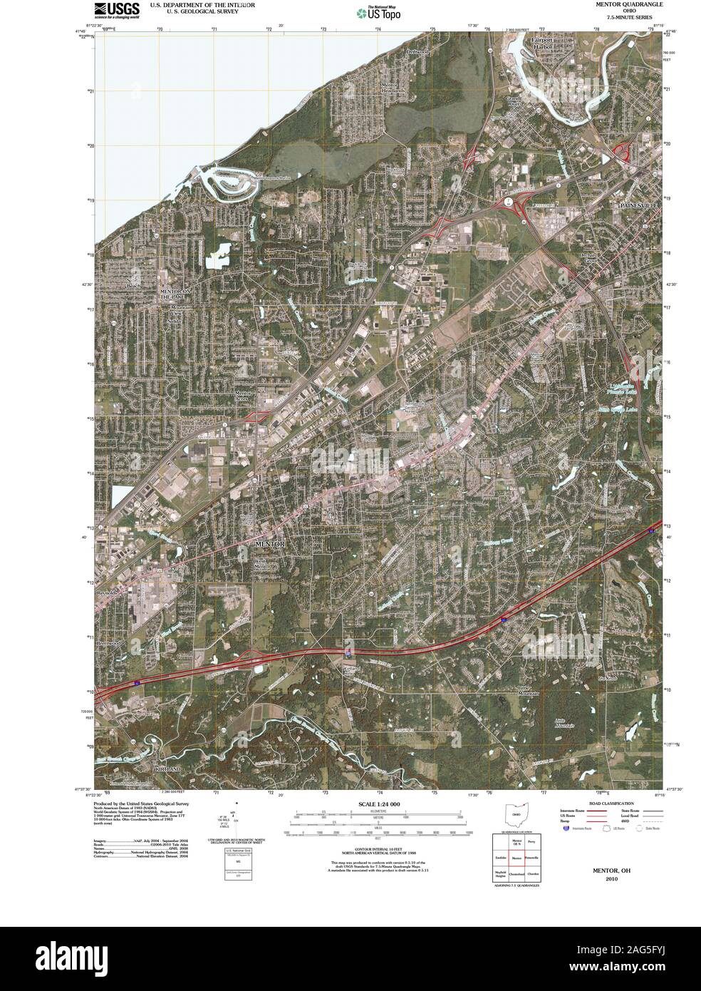 Map of mentor ohio hires stock photography and images Alamy