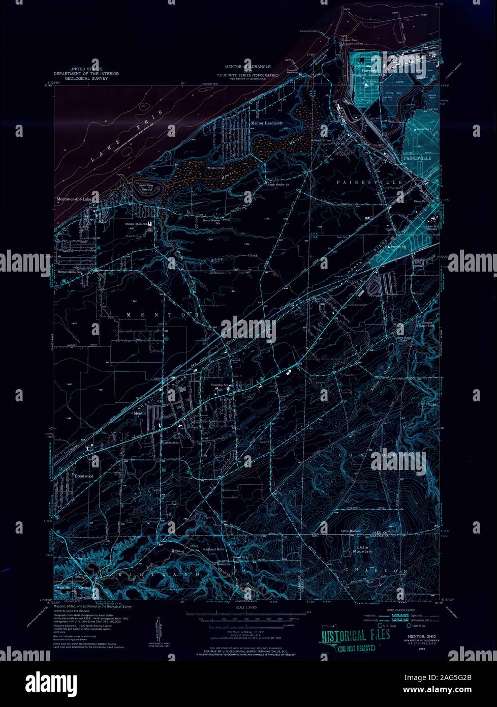 Mentor ohio map hires stock photography and images Alamy