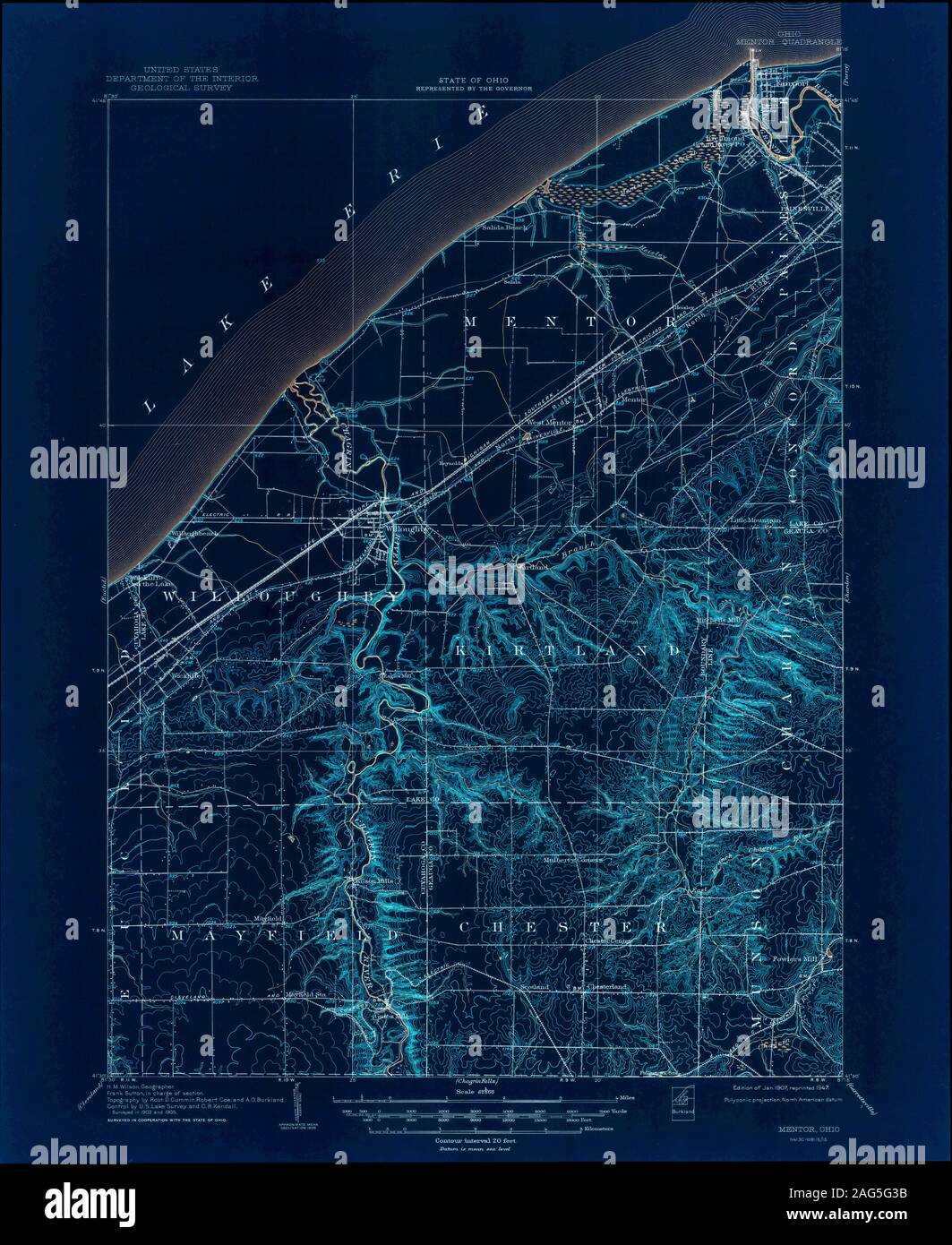 Mentor ohio map hires stock photography and images Alamy