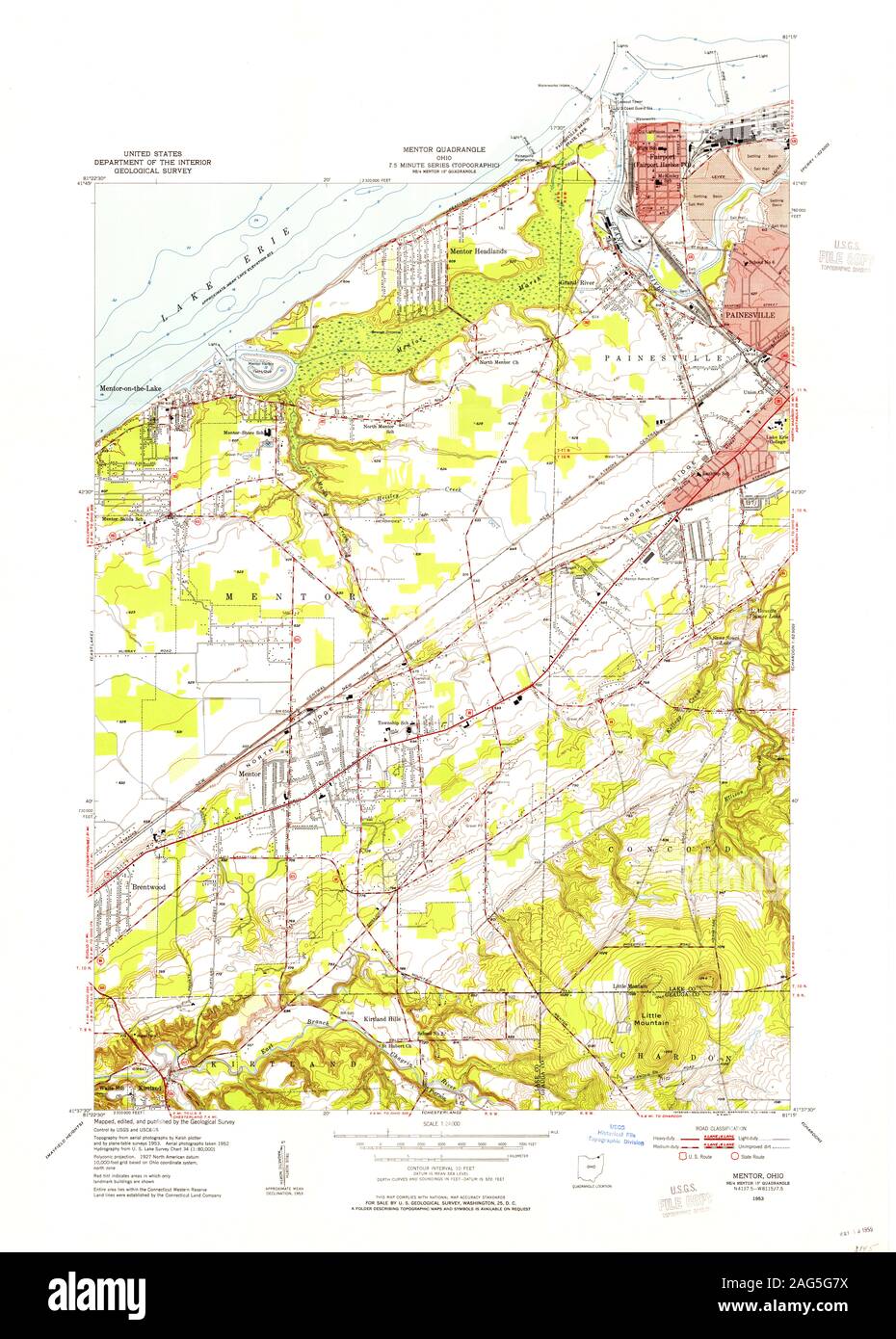 Mentor ohio map Cut Out Stock Images & Pictures Alamy
