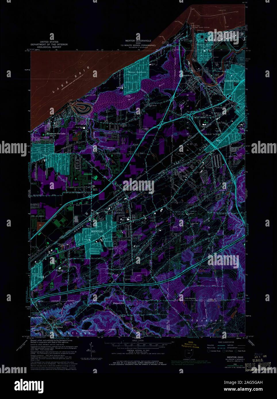 Mentor ohio map hires stock photography and images Alamy