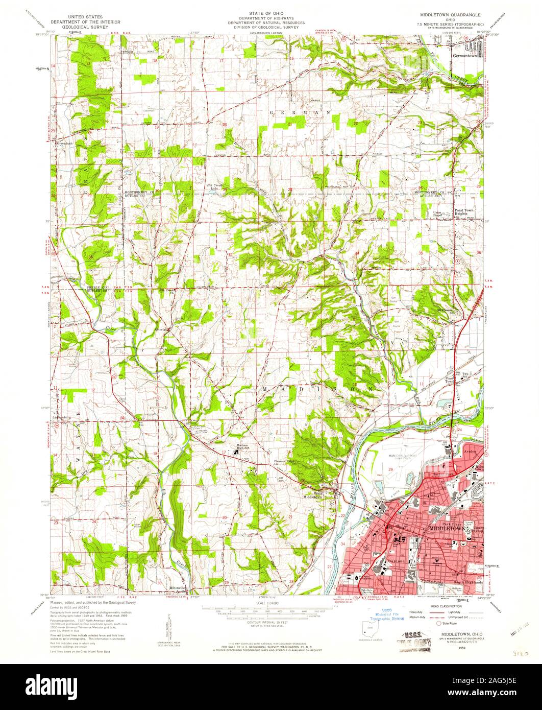 Middletown ohio map hires stock photography and images Alamy