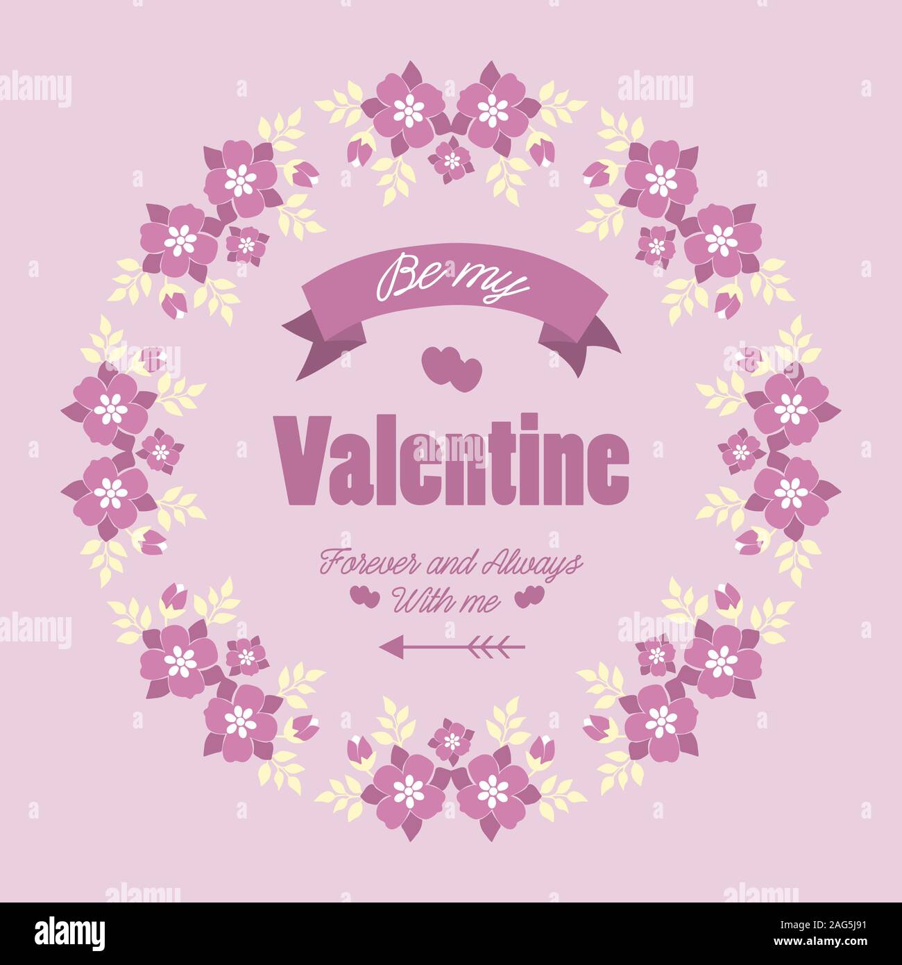 Invitation card of happy valentine with floral frame design elegant ...