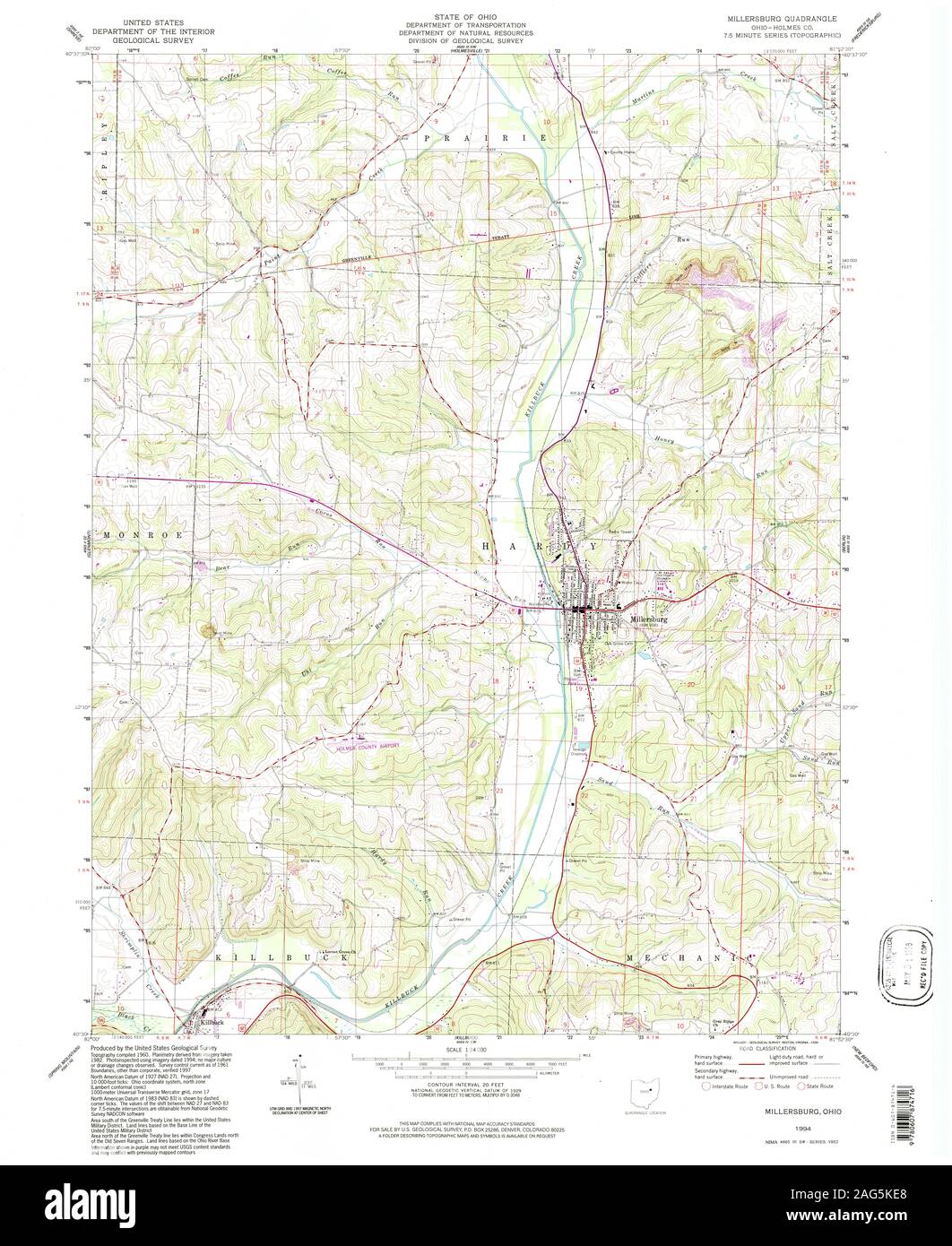 Map of millersburg ohio Cut Out Stock Images & Pictures Alamy