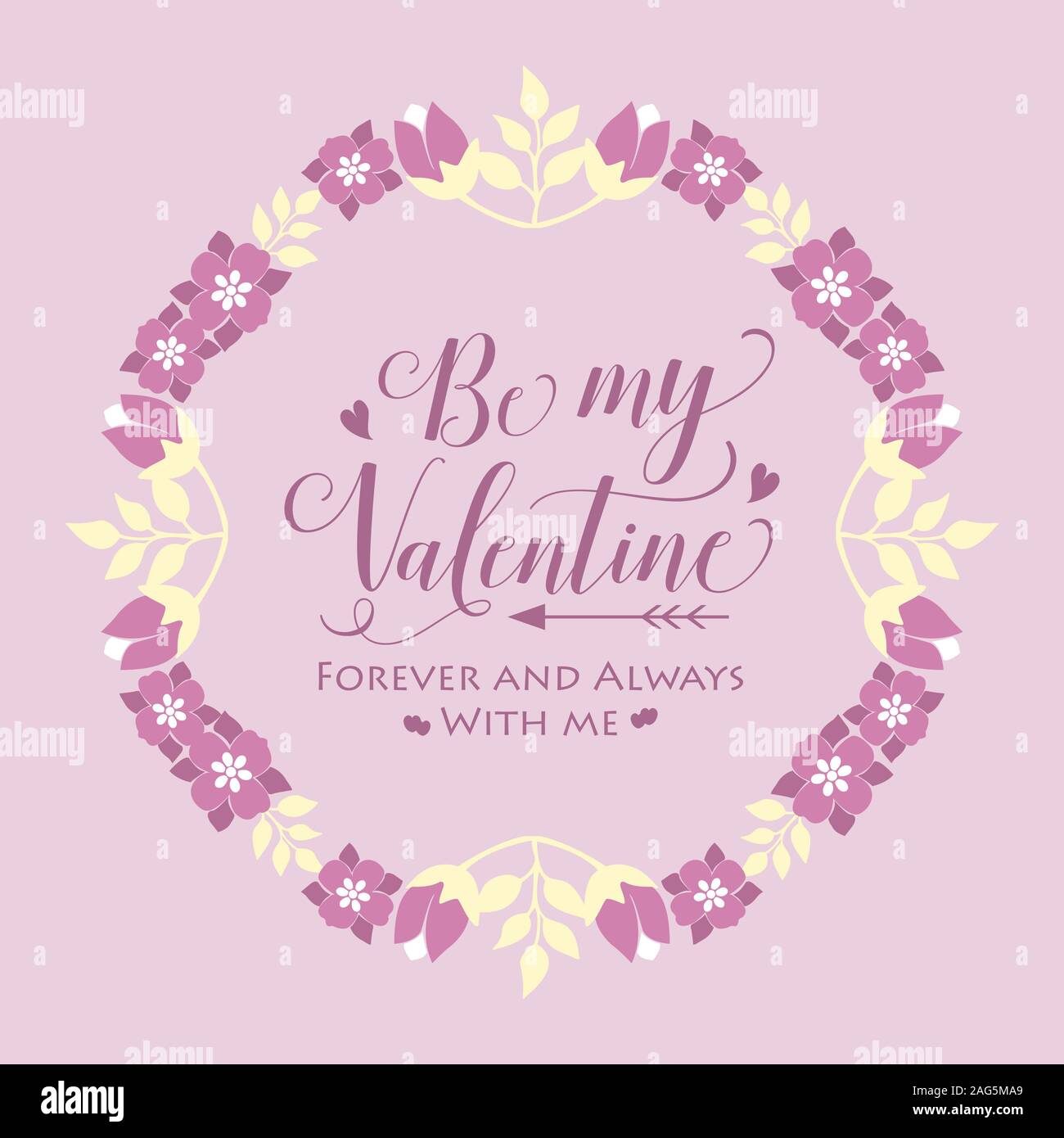 Decoration pink floral frame unique, for invitation card design happy ...
