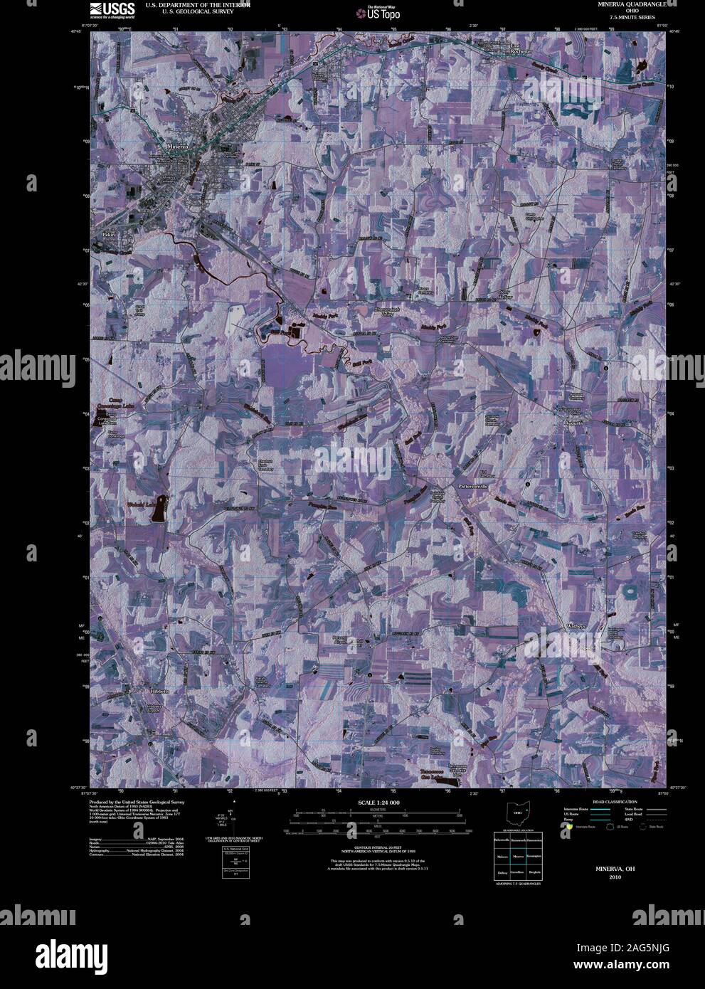 Map of minerva ohio hires stock photography and images Alamy