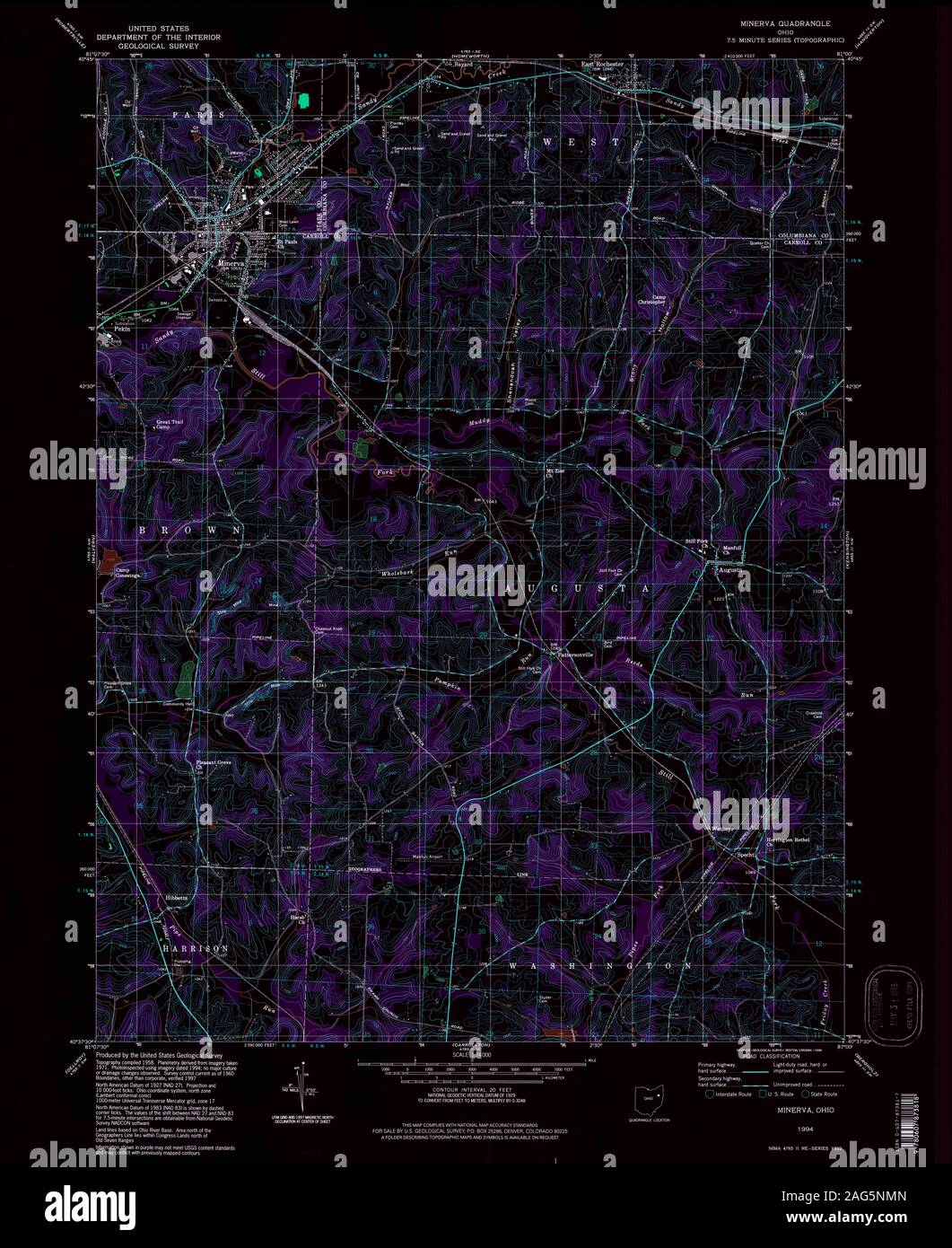 Map of minerva ohio hires stock photography and images Alamy