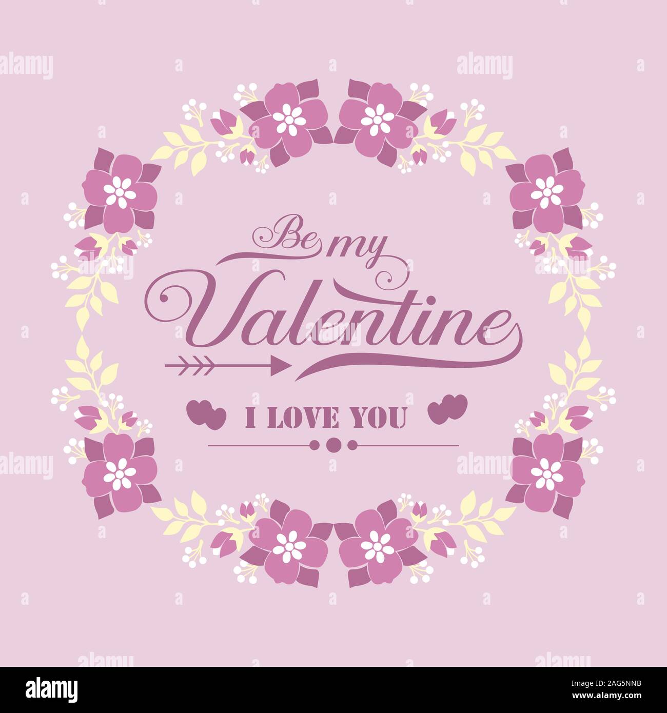 Design romantic pink floral frame, for invitation card decor happy ...