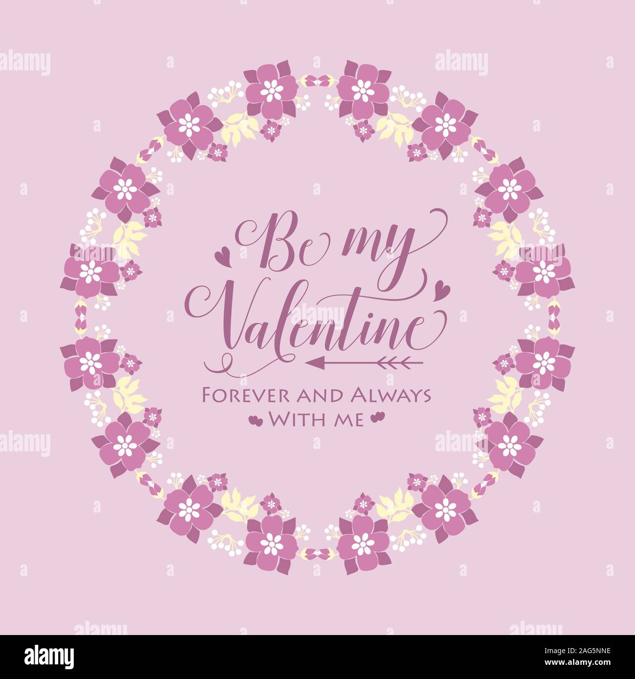 Design romantic pink floral frame, for invitation card decor happy ...