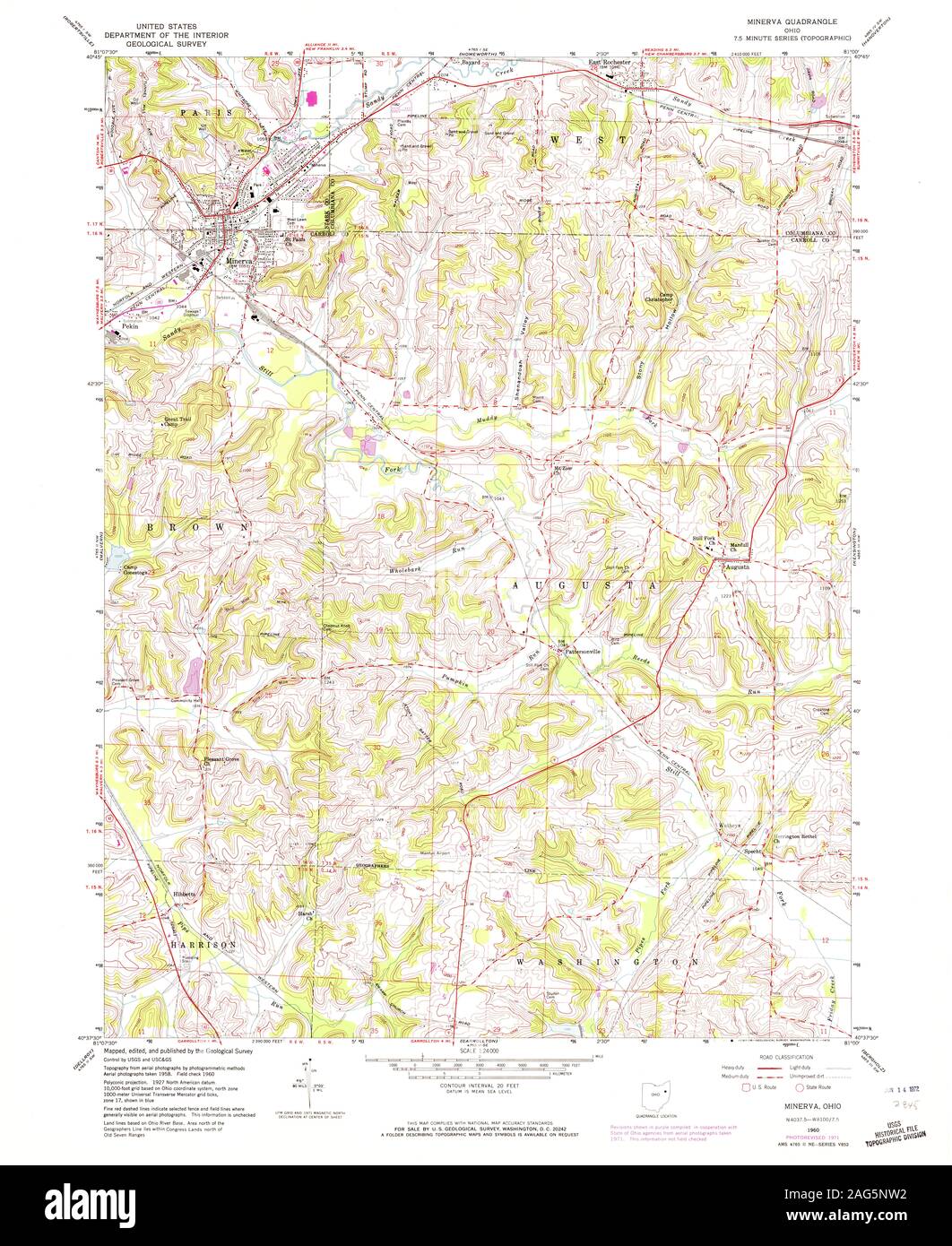 Map of minerva ohio hires stock photography and images Alamy