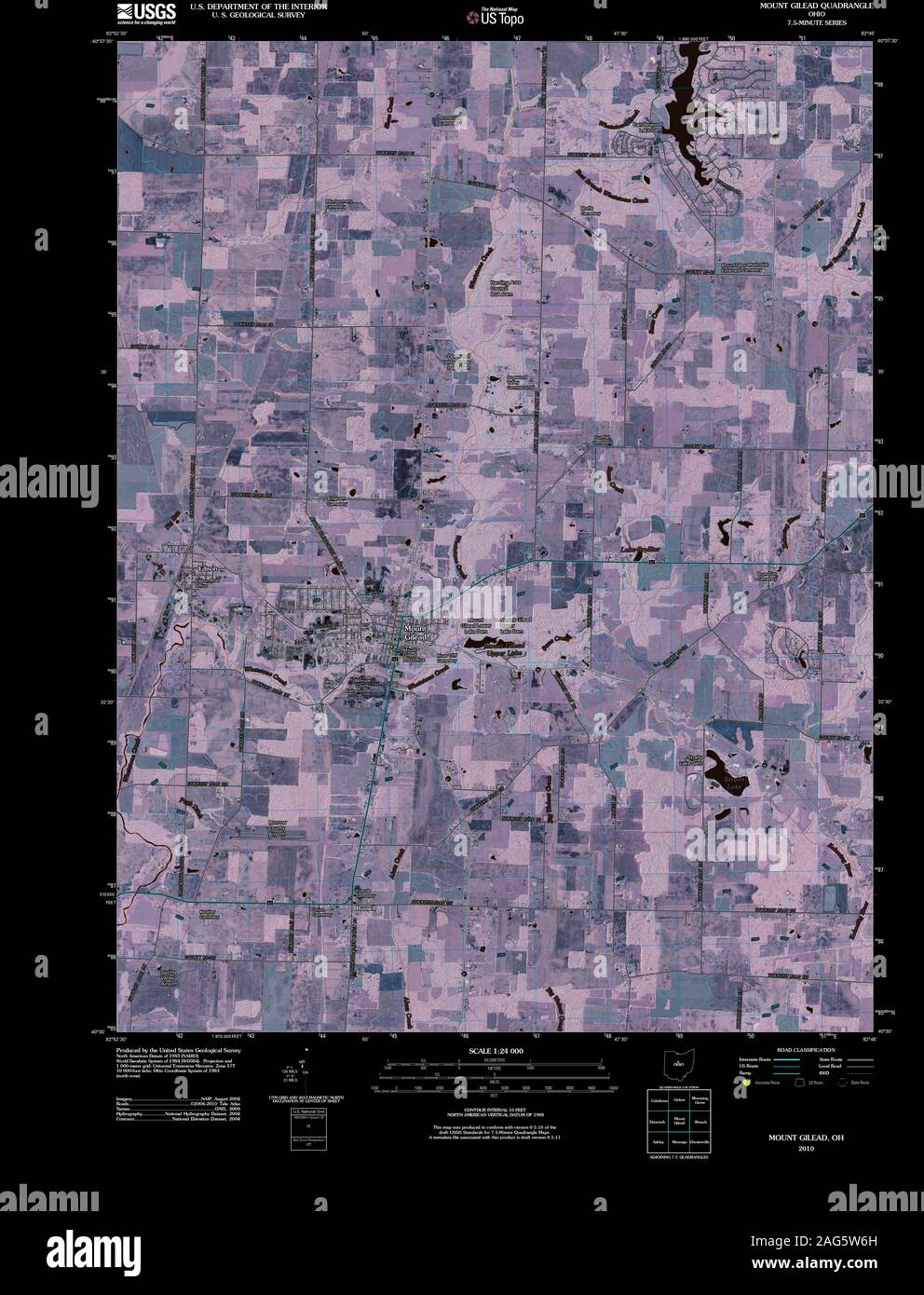 Map of mount gilead hires stock photography and images Alamy