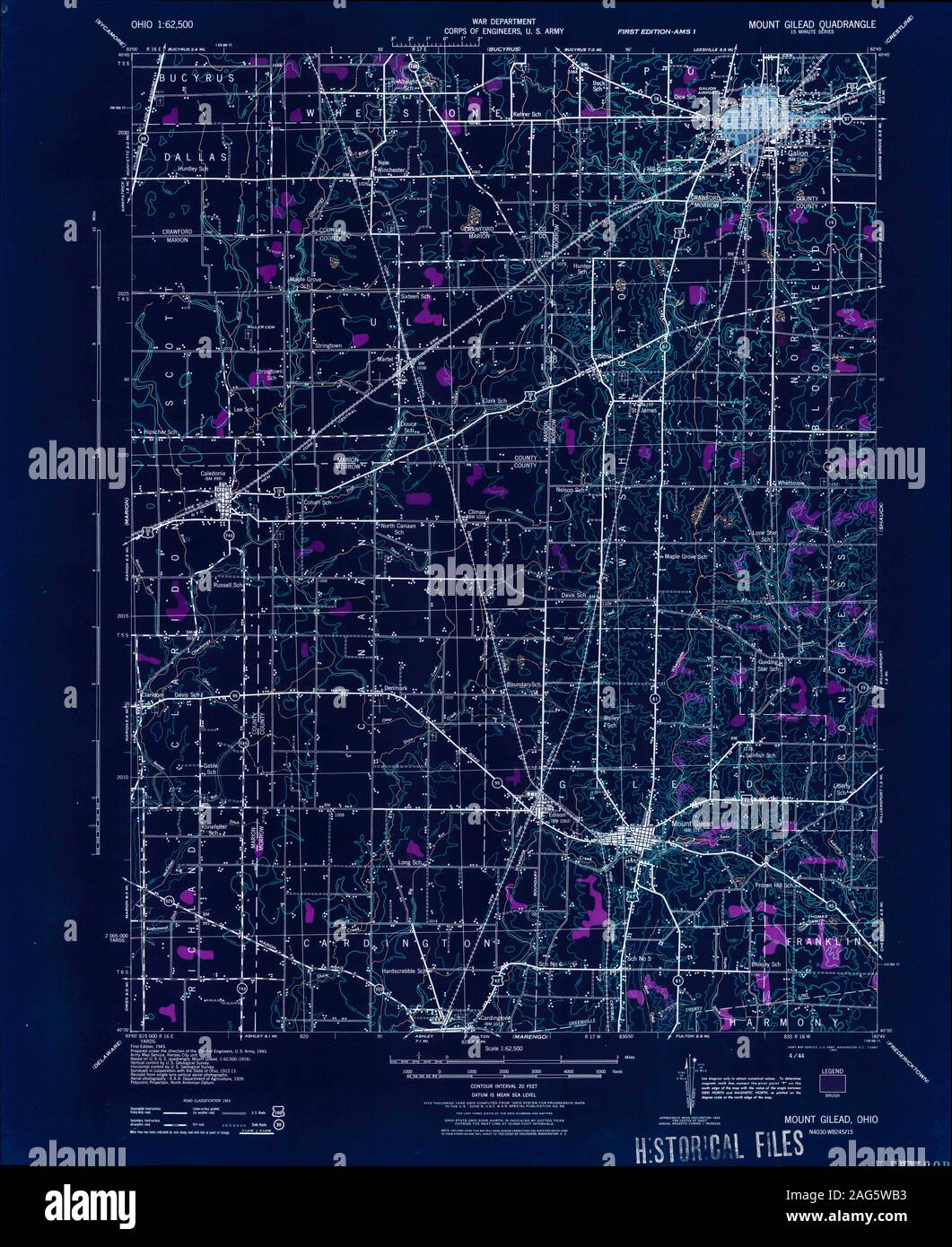 Map of mount gilead hires stock photography and images Alamy