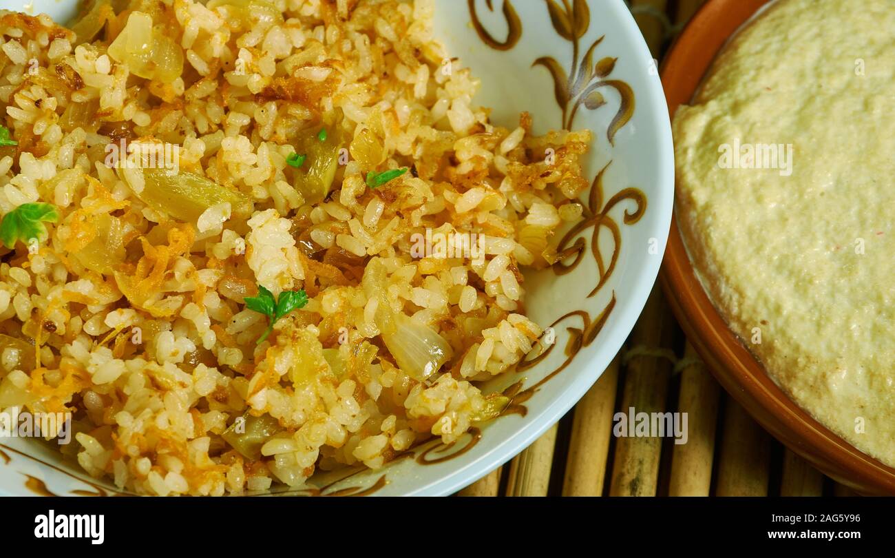 Fried rice, Ghanaian cuisine, Traditional assorted African dishes, Top