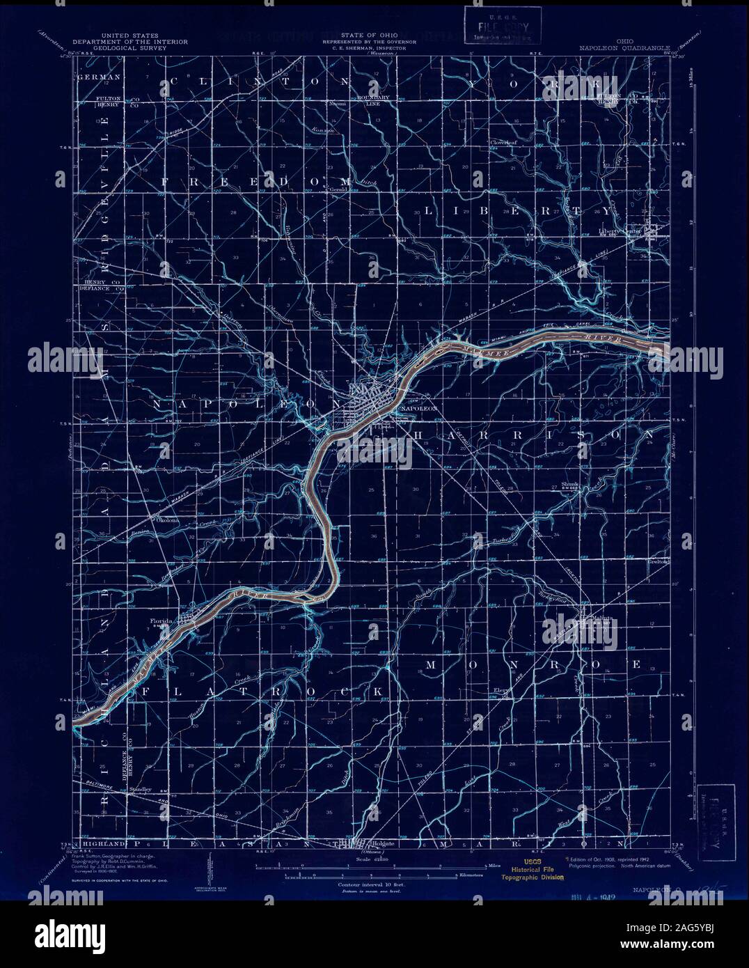 Napoleon ohio map hires stock photography and images Alamy