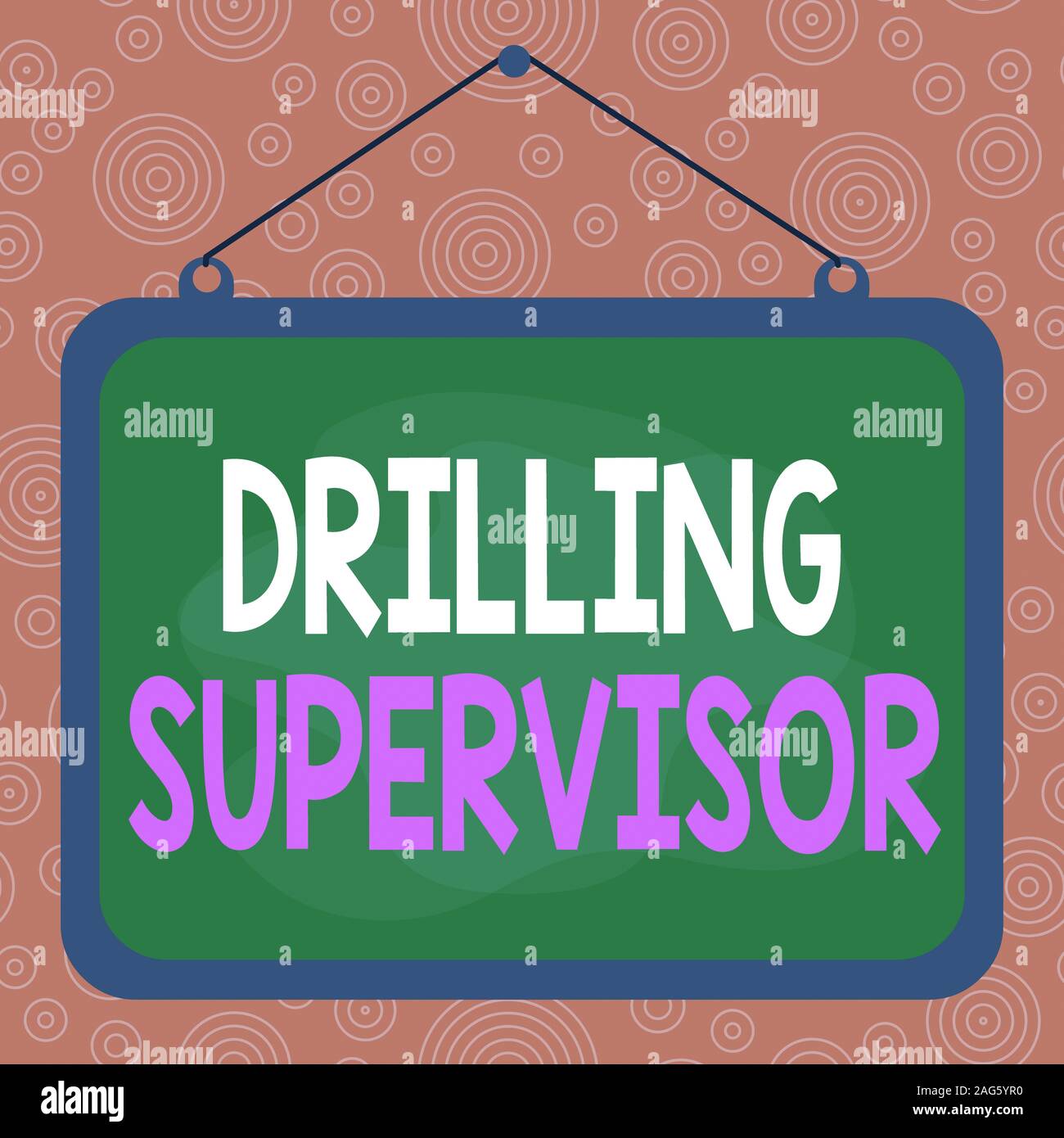 Handwriting text writing Drilling Supervisor. Conceptual photo in charge of commercial oil drilling work and process Asymmetrical uneven shaped format Stock Photo