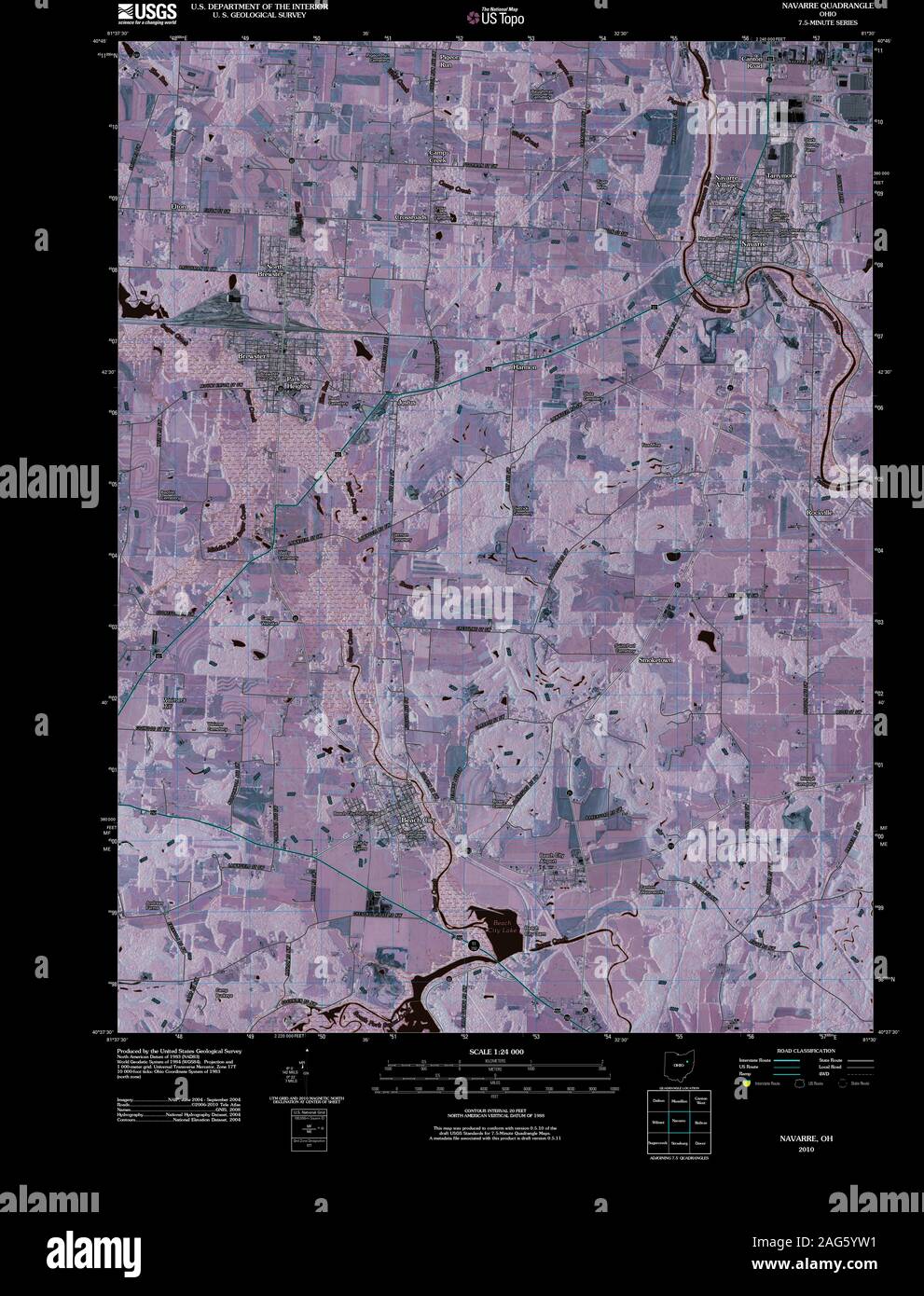 Map of navarre ohio hires stock photography and images Alamy