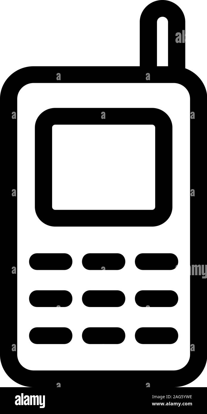 Mobile communication icon vector. Isolated contour symbol illustration ...