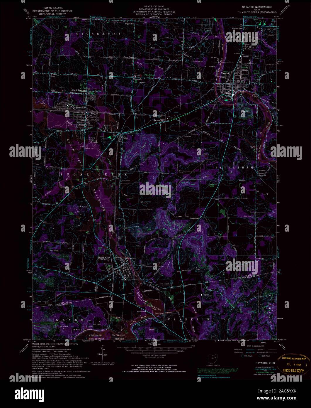 Map of navarre ohio hires stock photography and images Alamy