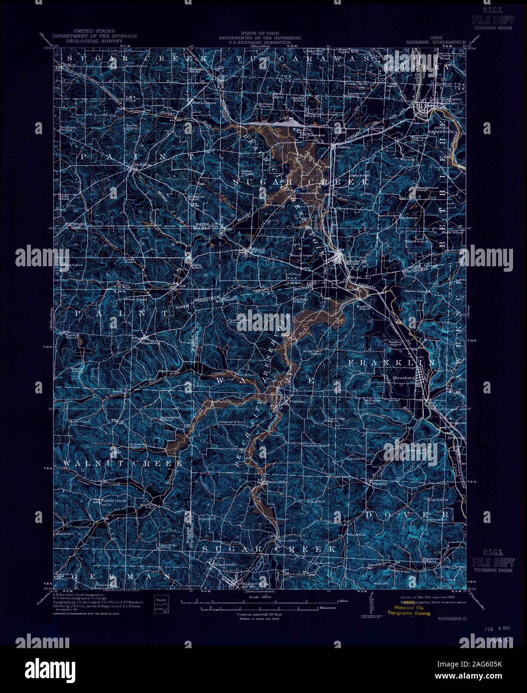 Map of navarre ohio hires stock photography and images Alamy