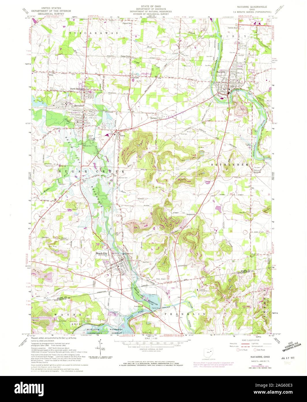 Map of navarre ohio hires stock photography and images Alamy