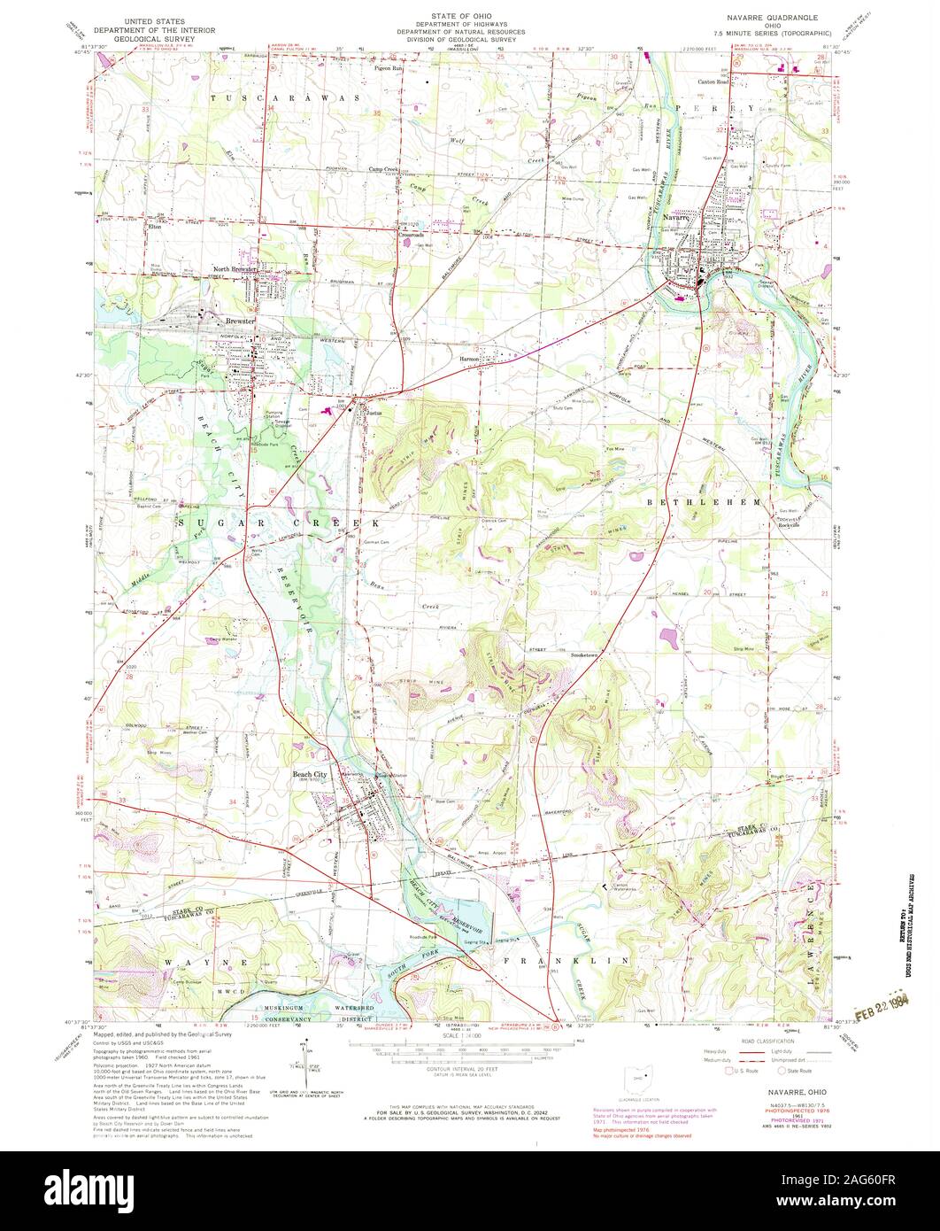 Map of navarre ohio hires stock photography and images Alamy