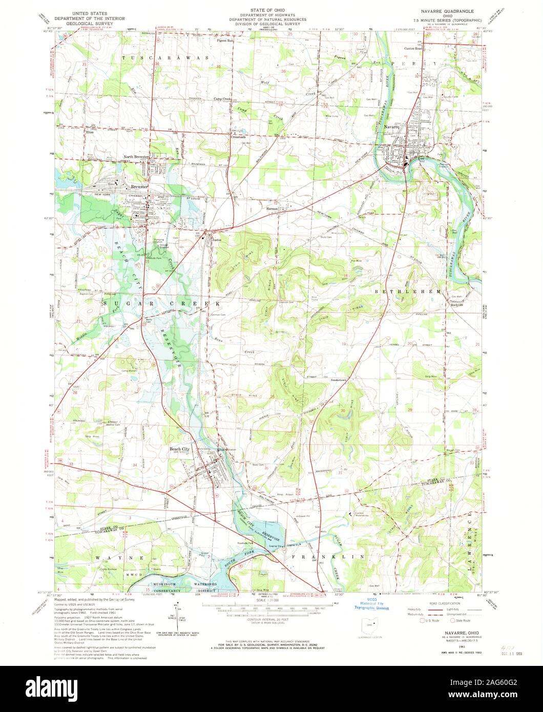 Map of navarre ohio Cut Out Stock Images & Pictures Alamy